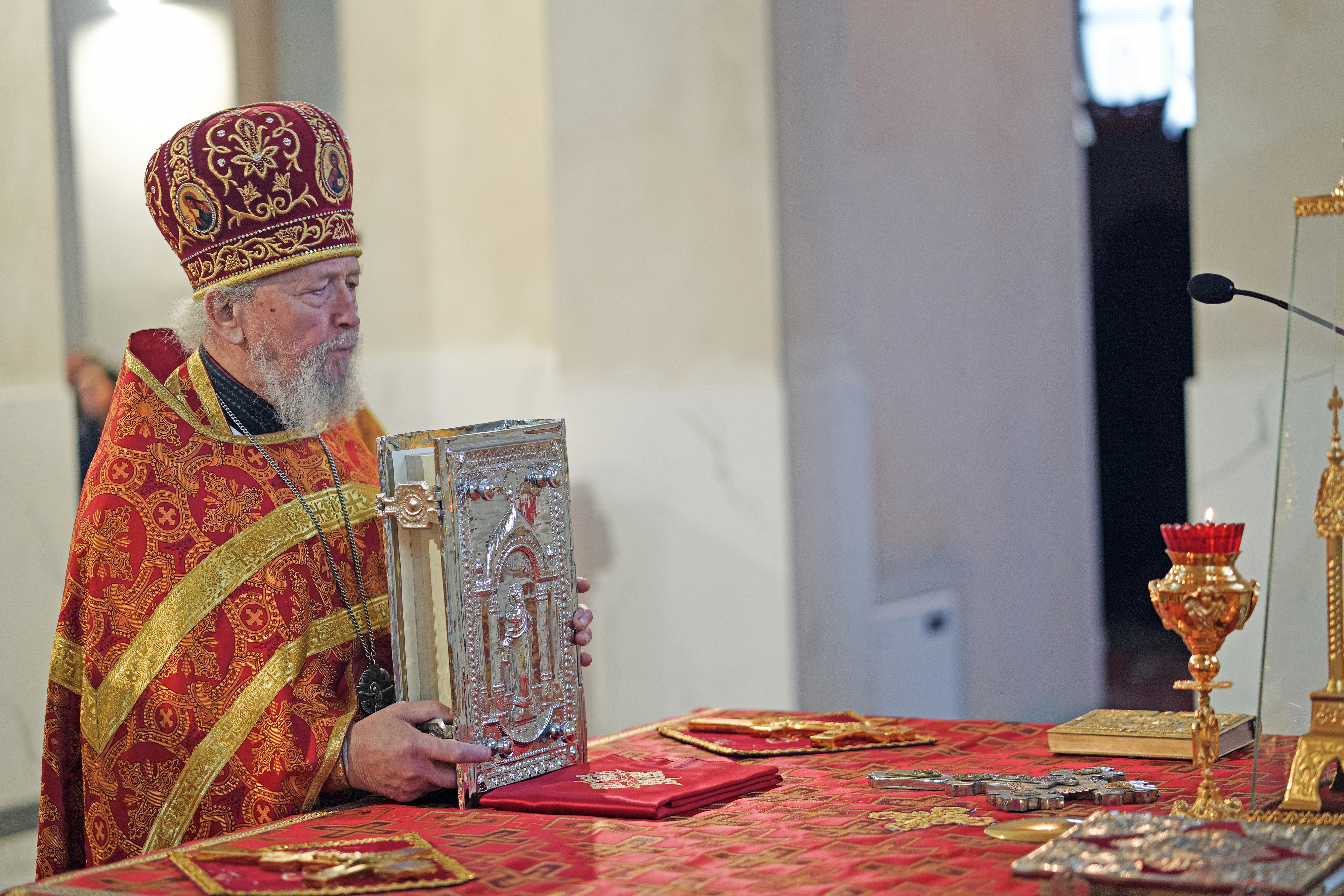 The first Divine Liturgy in St. Martyr Gregory Peradze church in Białystok