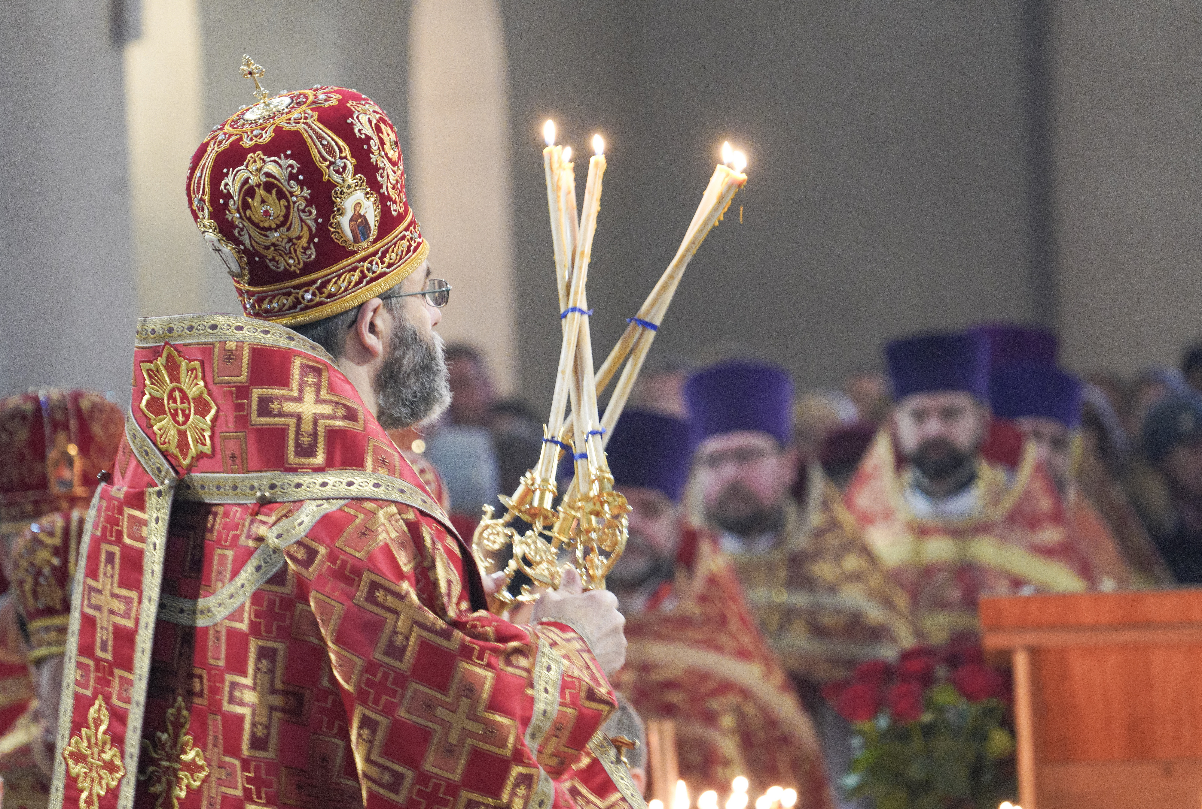 The first Divine Liturgy in St. Martyr Gregory Peradze church in Białystok