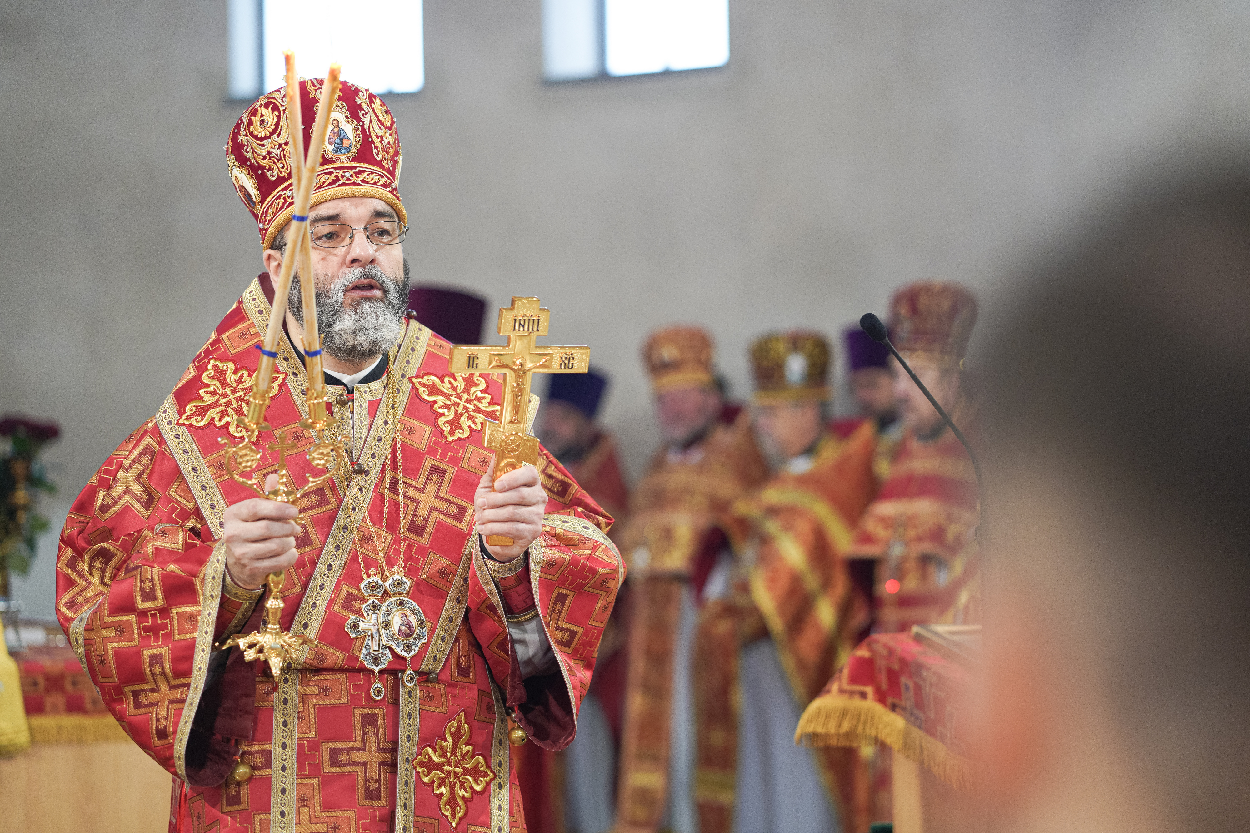 The first Divine Liturgy in St. Martyr Gregory Peradze church in Białystok