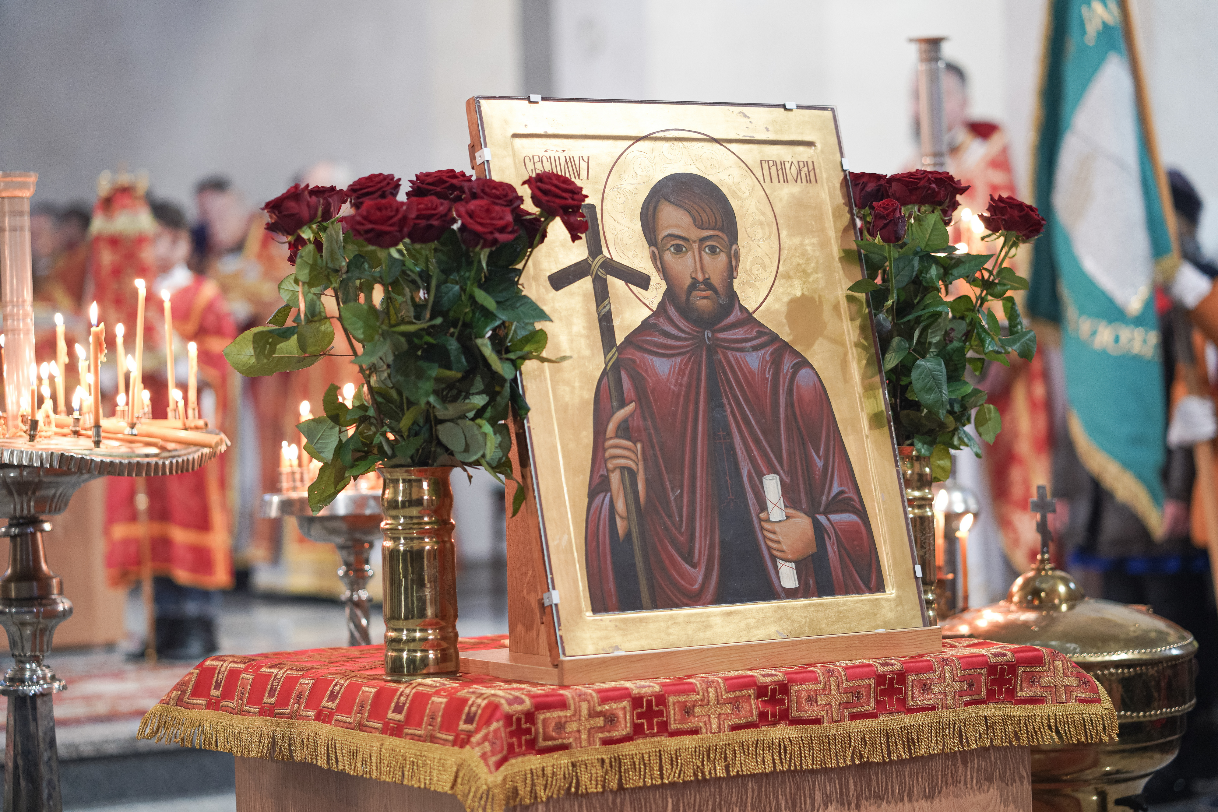 The first Divine Liturgy in St. Martyr Gregory Peradze church in Białystok