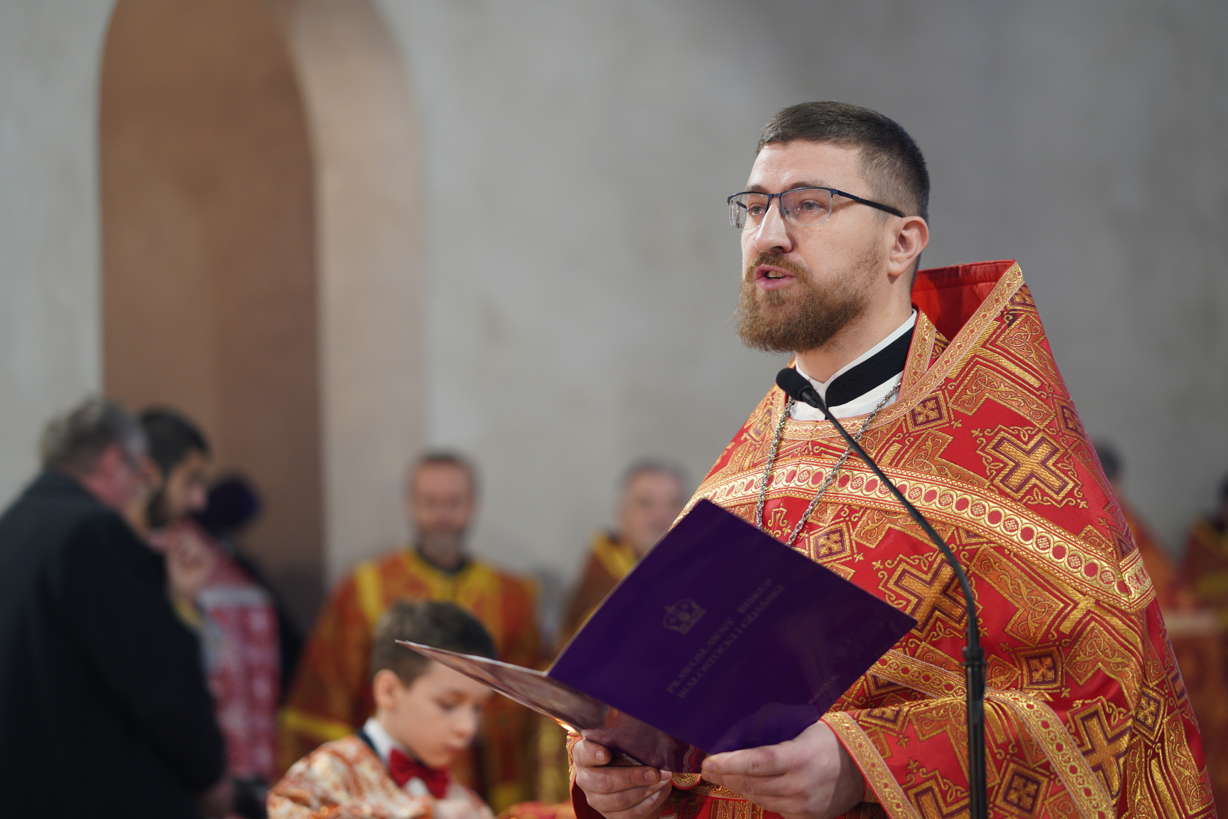 The first Divine Liturgy in St. Martyr Gregory Peradze church in Białystok