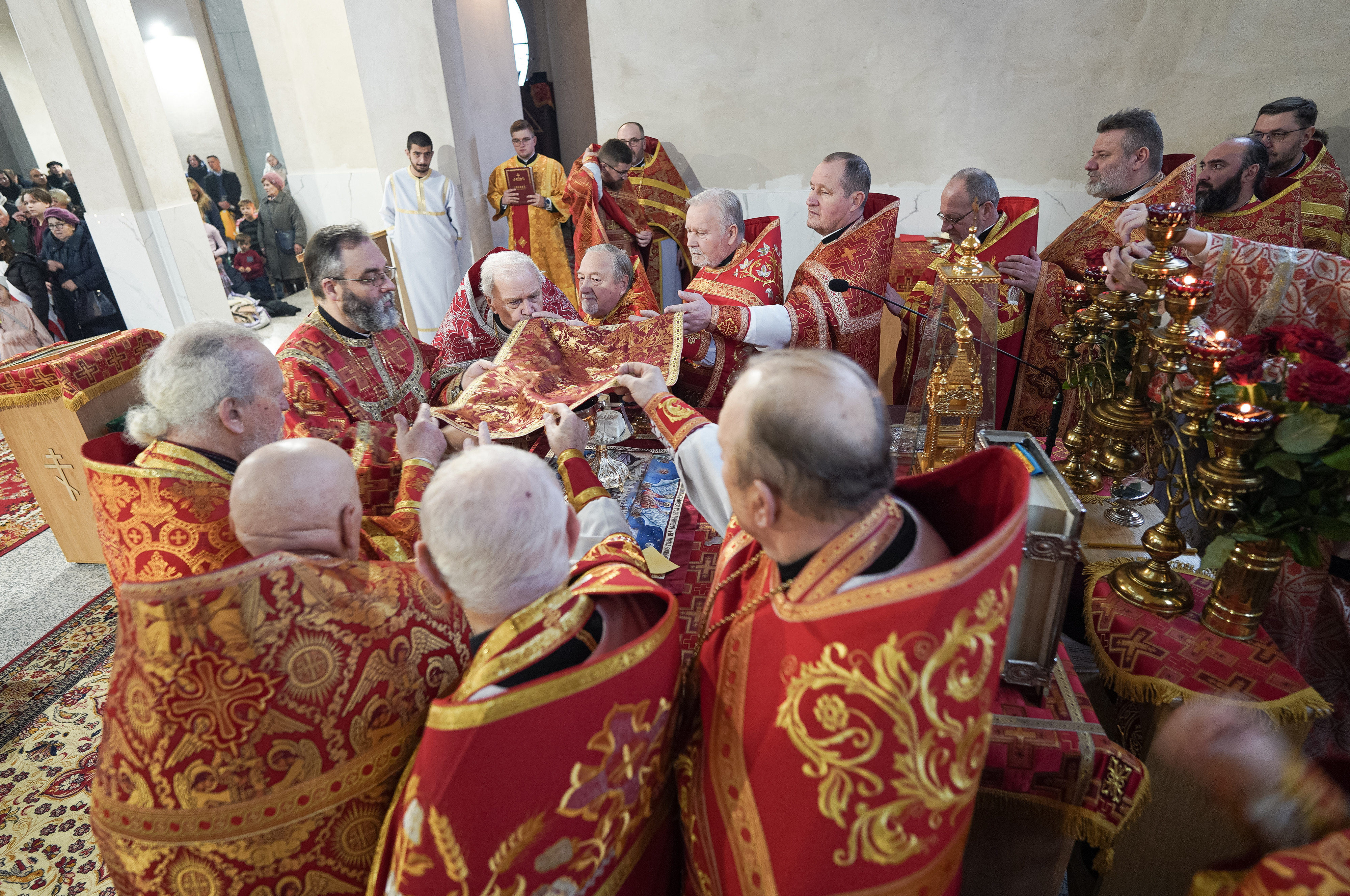 The first Divine Liturgy in St. Martyr Gregory Peradze church in Białystok