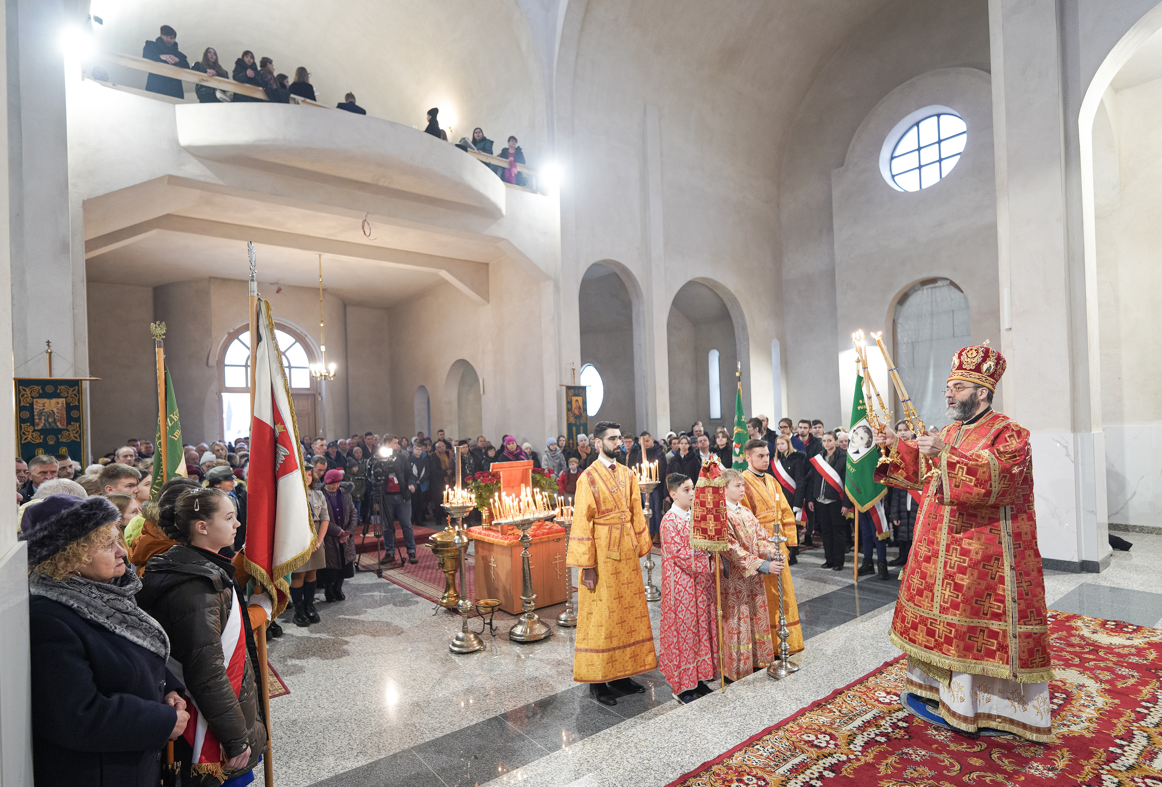 The first Divine Liturgy in St. Martyr Gregory Peradze church in Białystok