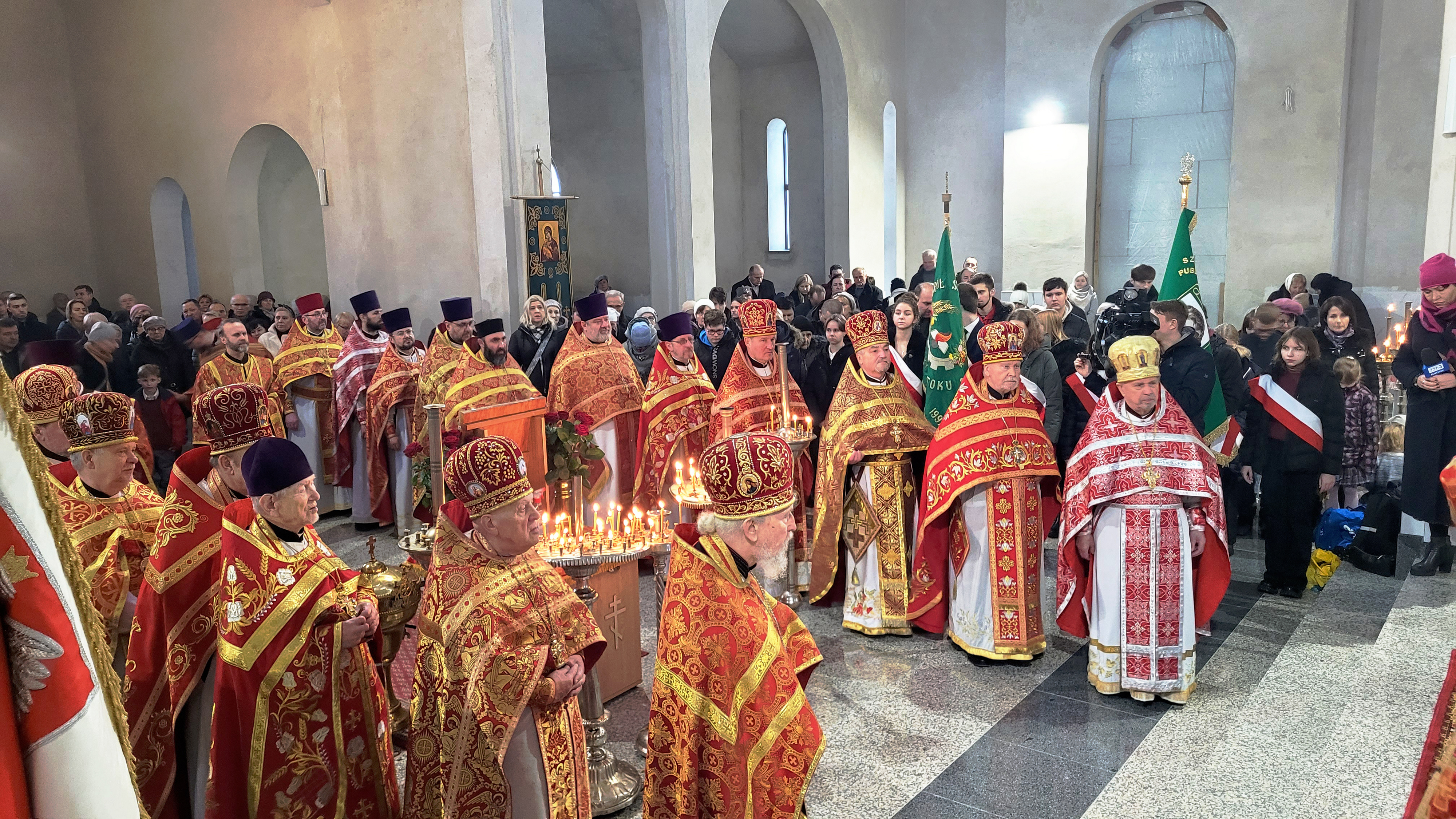 The first Divine Liturgy in St. Martyr Gregory Peradze church in Białystok