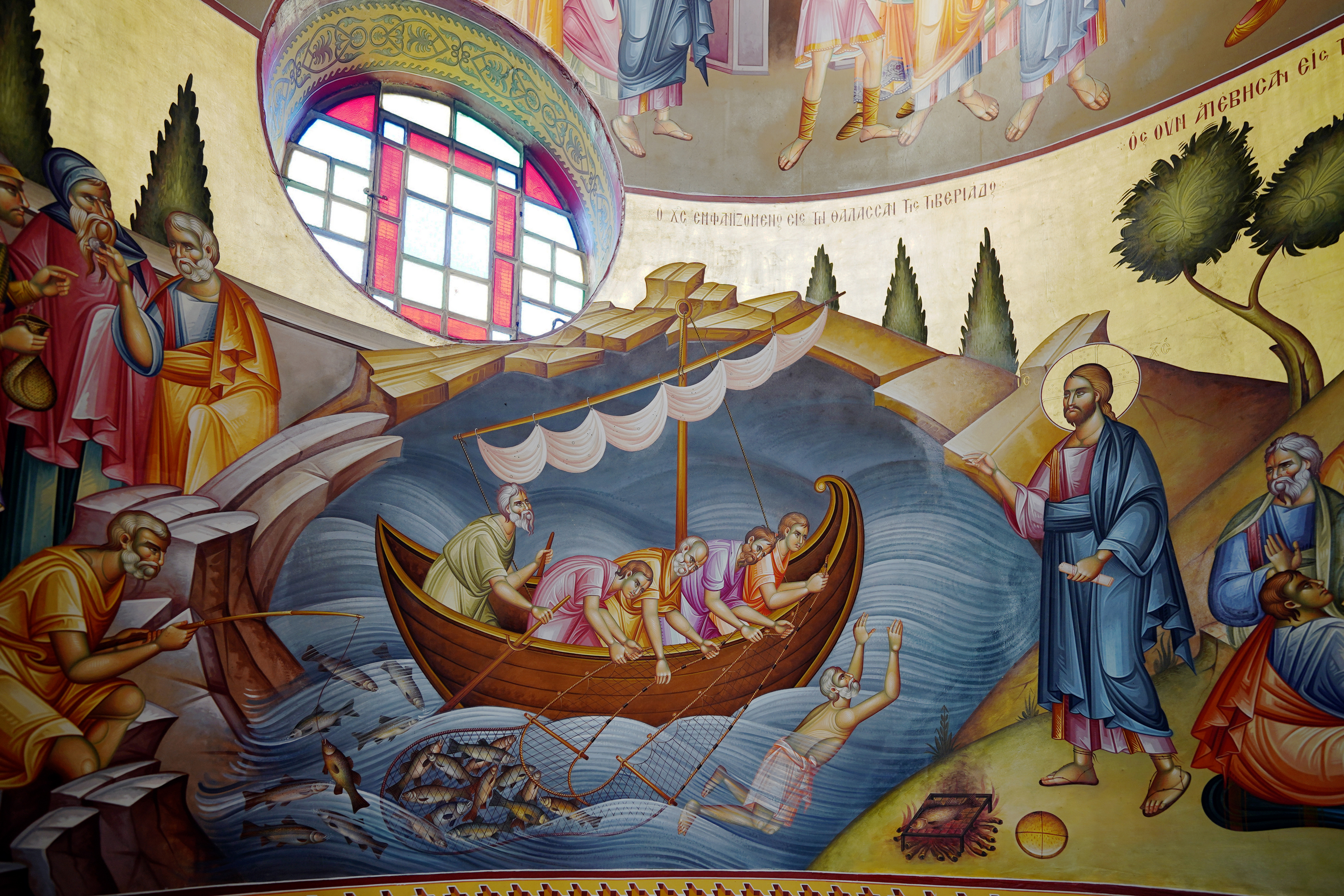 Frescoe in the Orthodox church in Capernaum