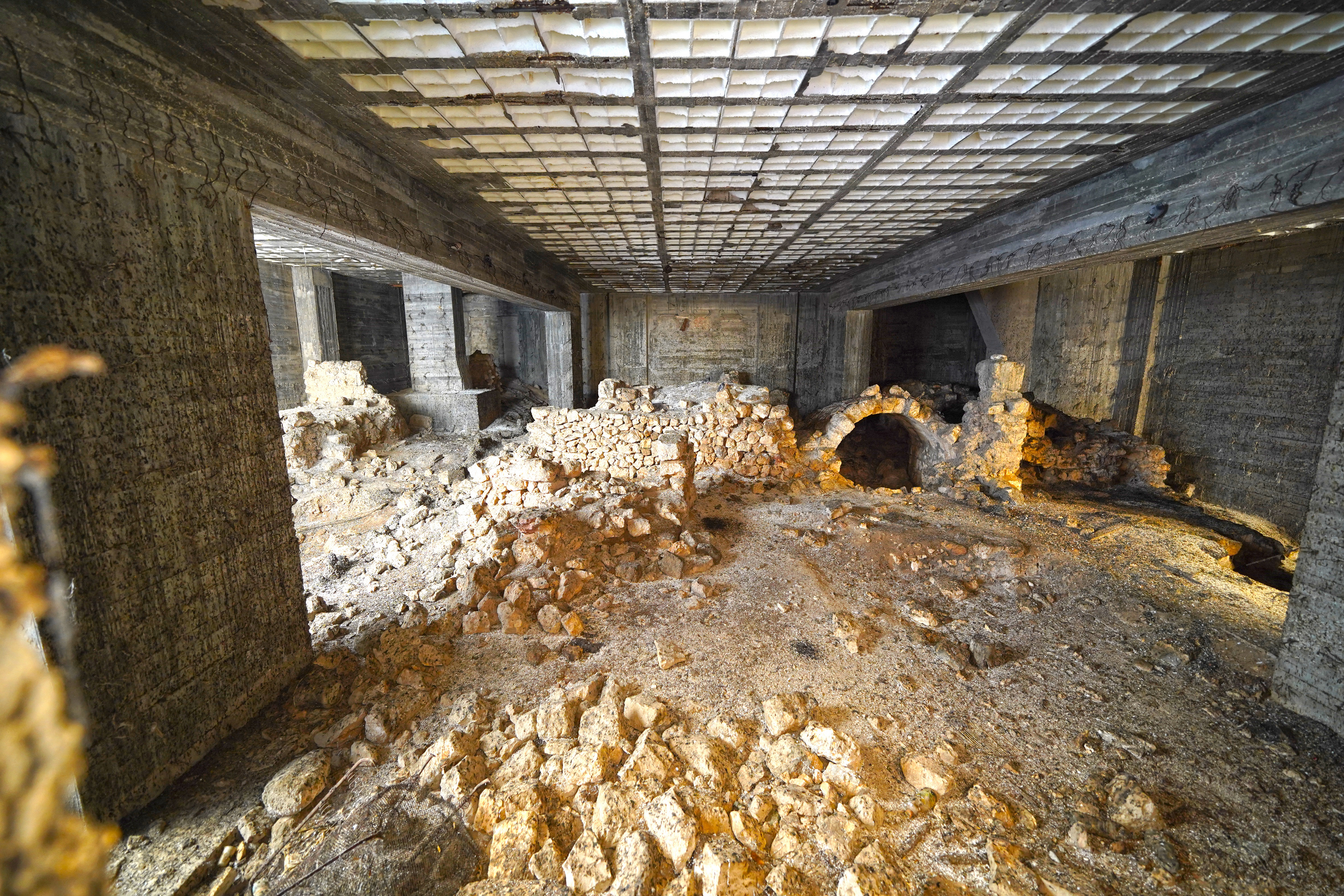 Ruins of Caiaphas house in Jerusalem
