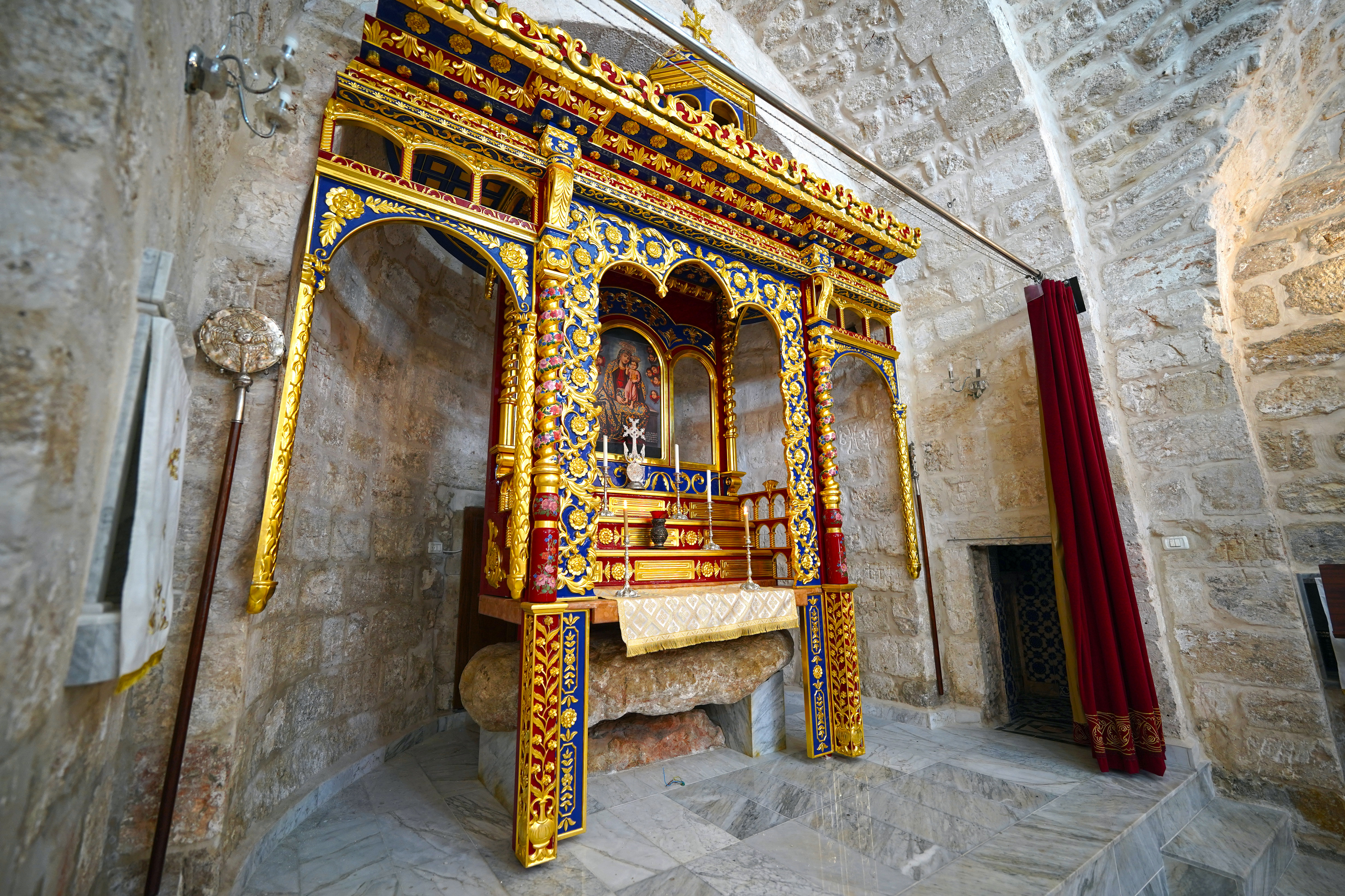 The tample next to ruins of Caiaphas house in Jerusalem
