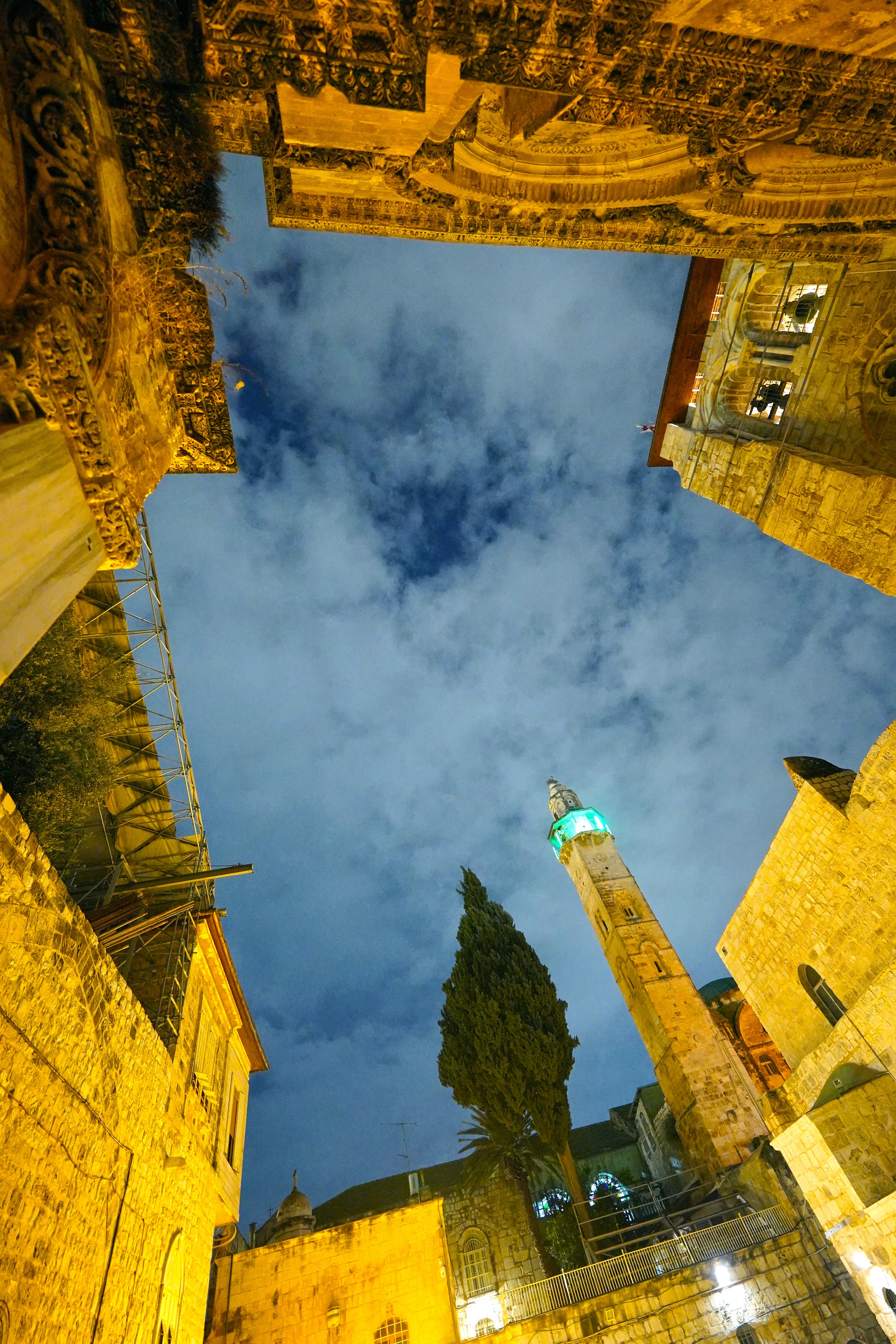 The sky over the Holy Sepulchre