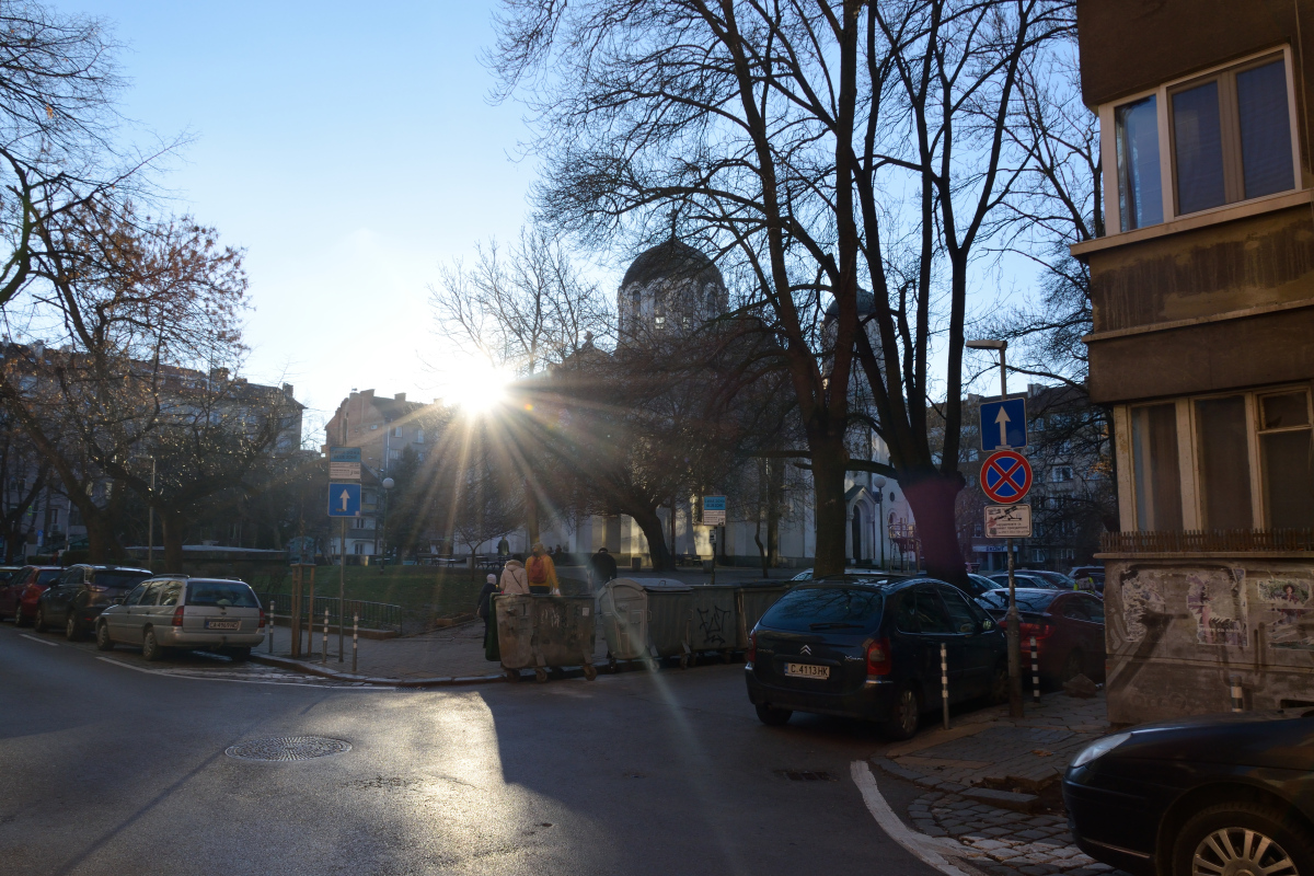 Cerkiew św. Jerzego, Sofia, styczniowe popołudnie 2022