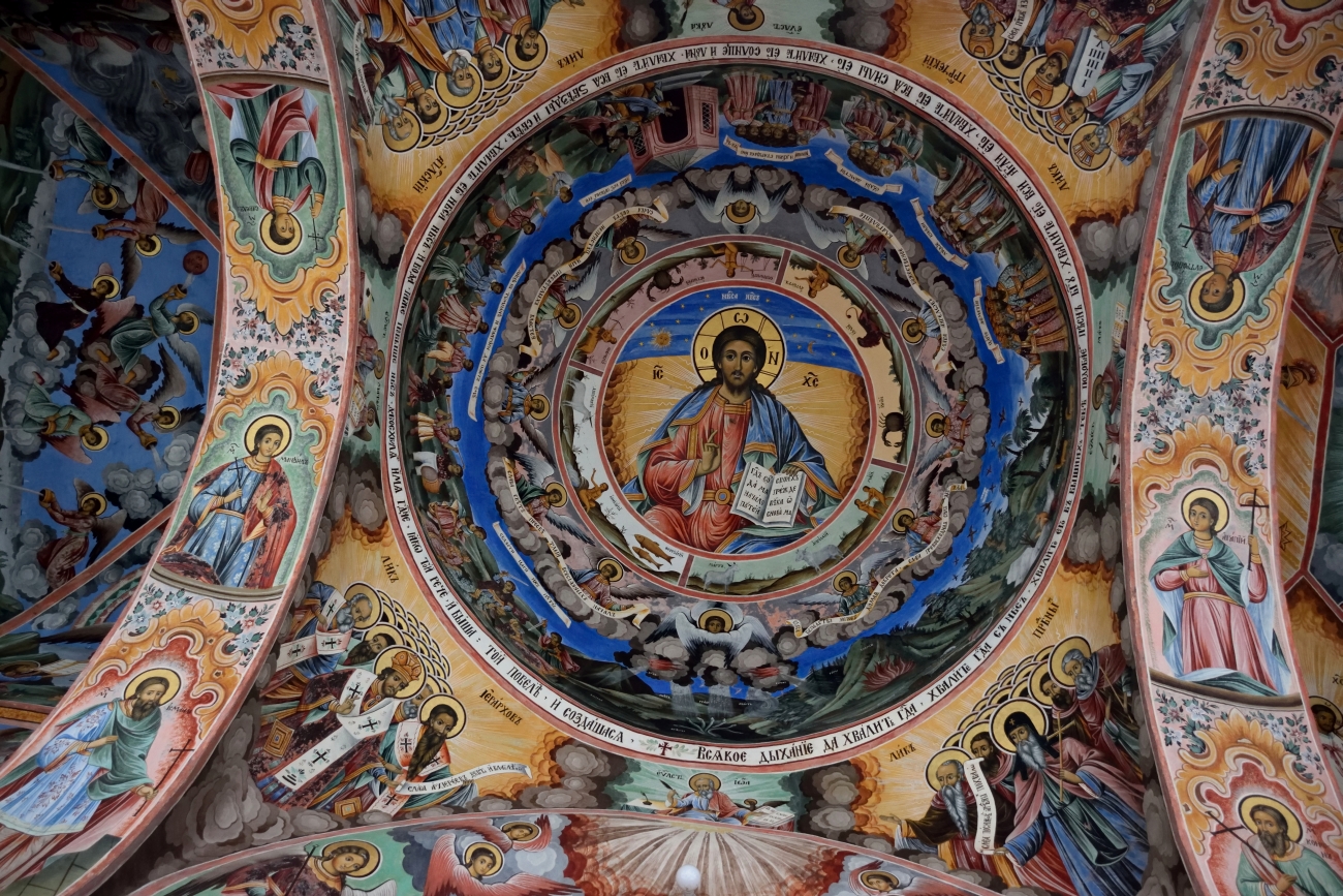 Pantokrator, jedna z zewnętrznych kopuł Rili, 2022
