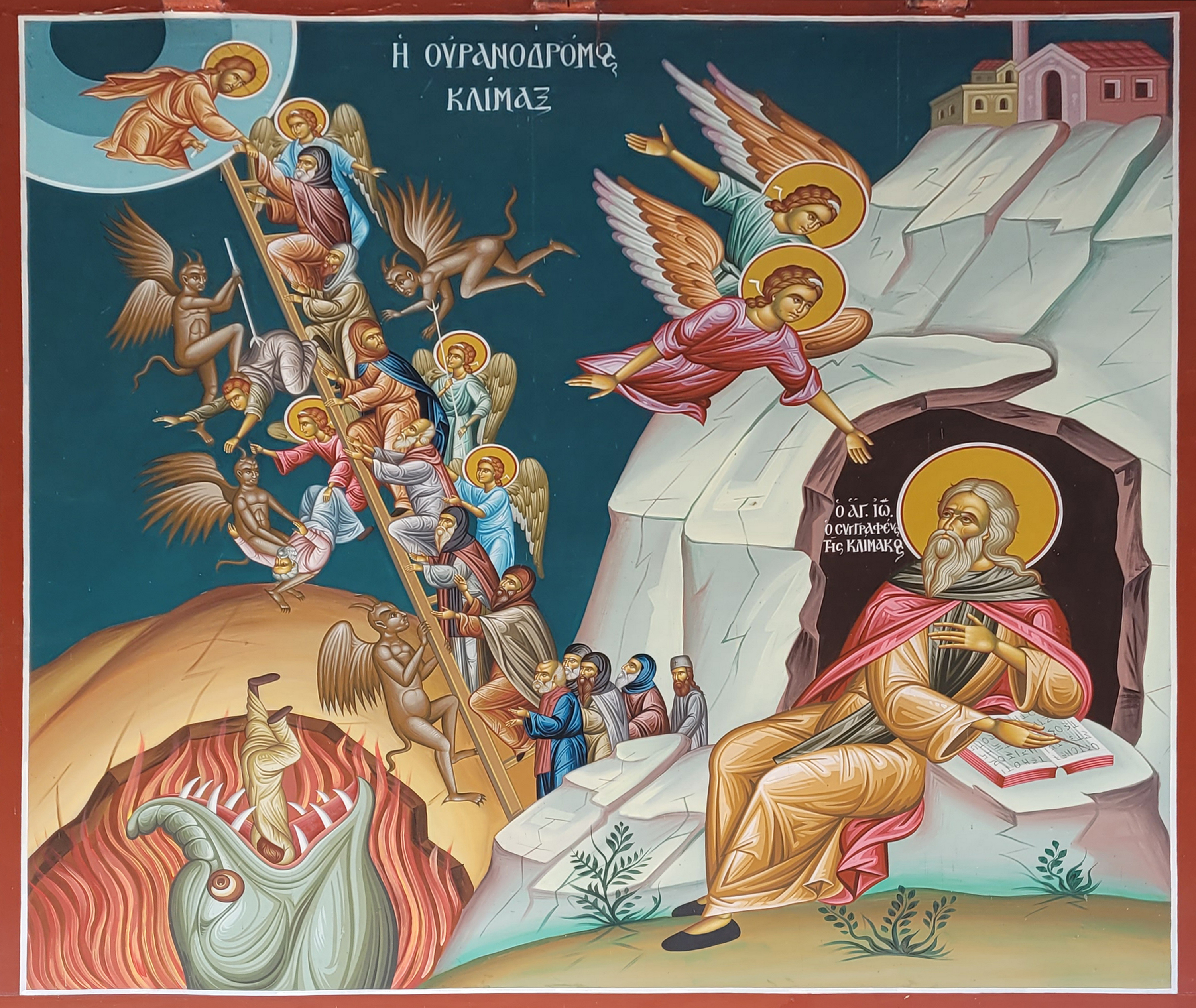 Fresco in Paraklitu monastery close to Weria