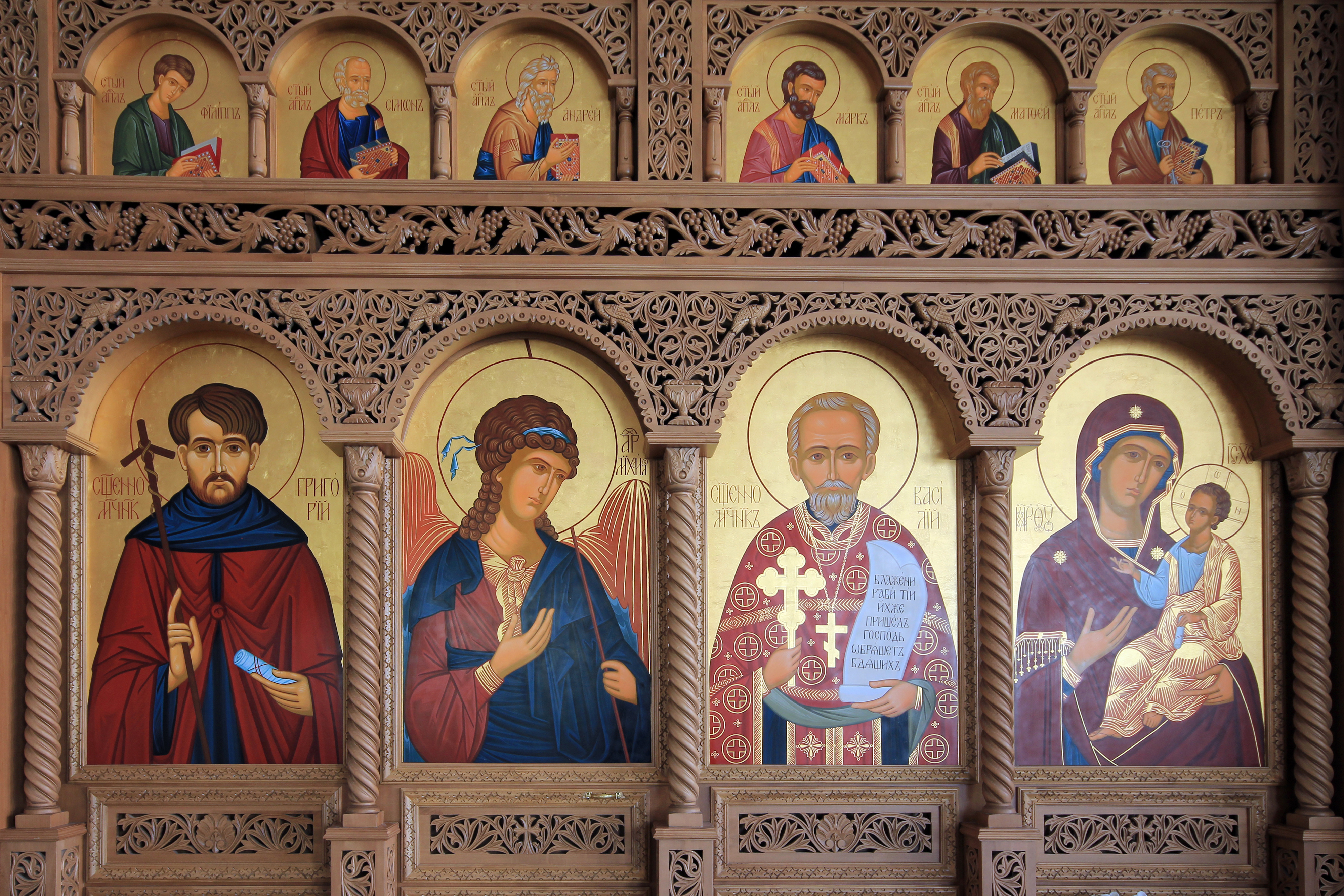Iconostas icons of St. Demetrios Orthodox church in Białystok