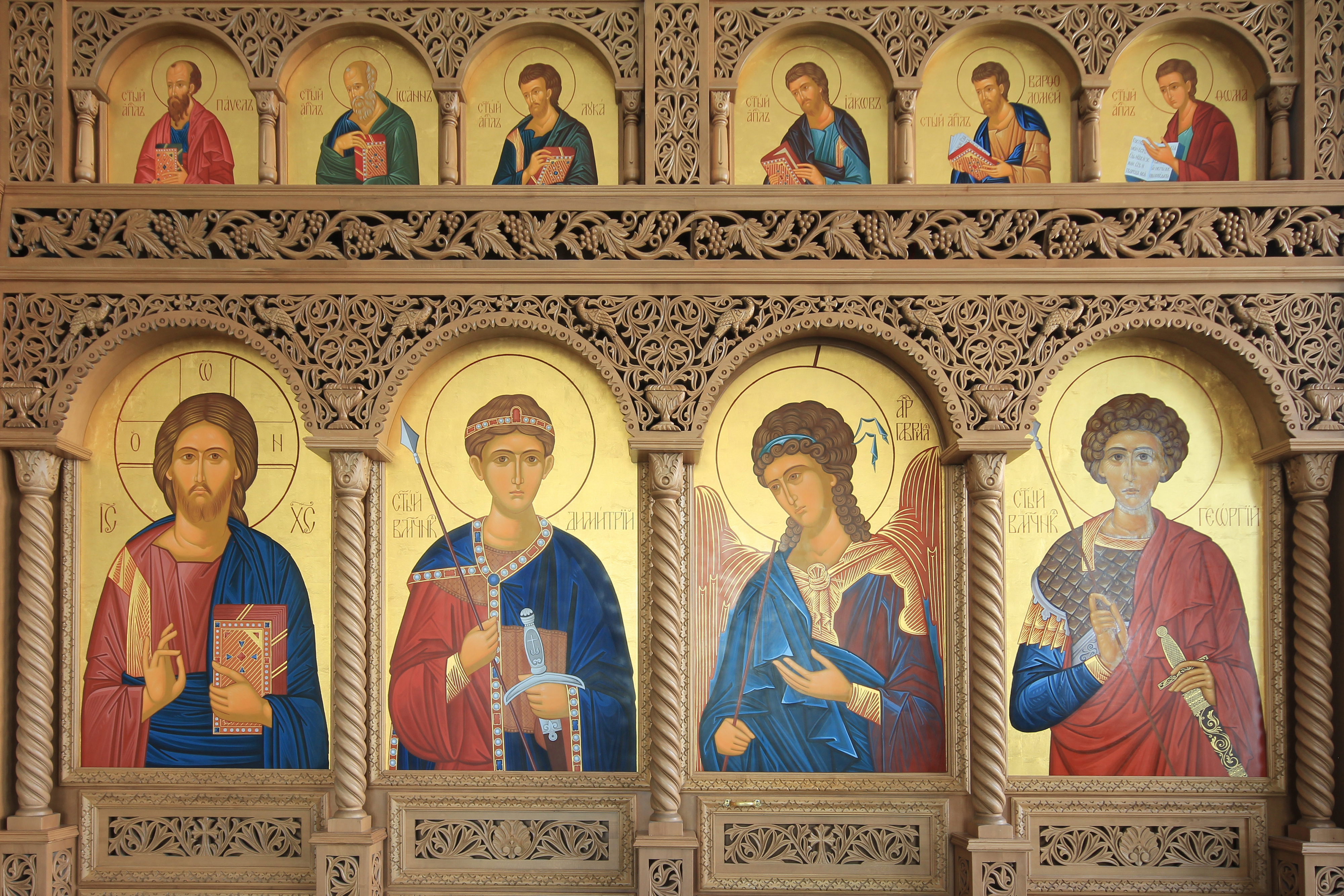 Iconostas icons of St. Demetrios Orthodox church in Białystok