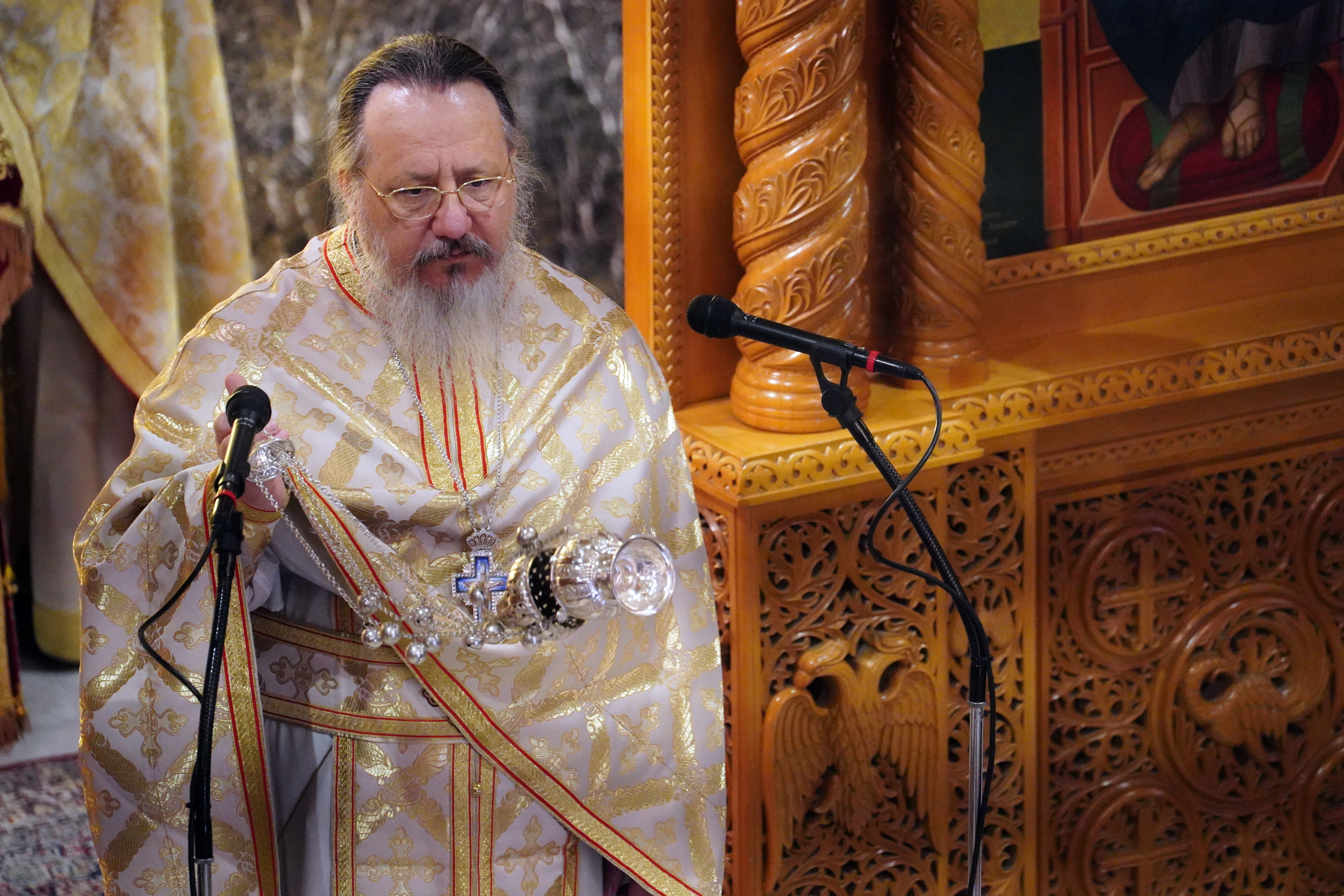 The Divine Liturgy in Sts. Kosma and Damian church in Weria