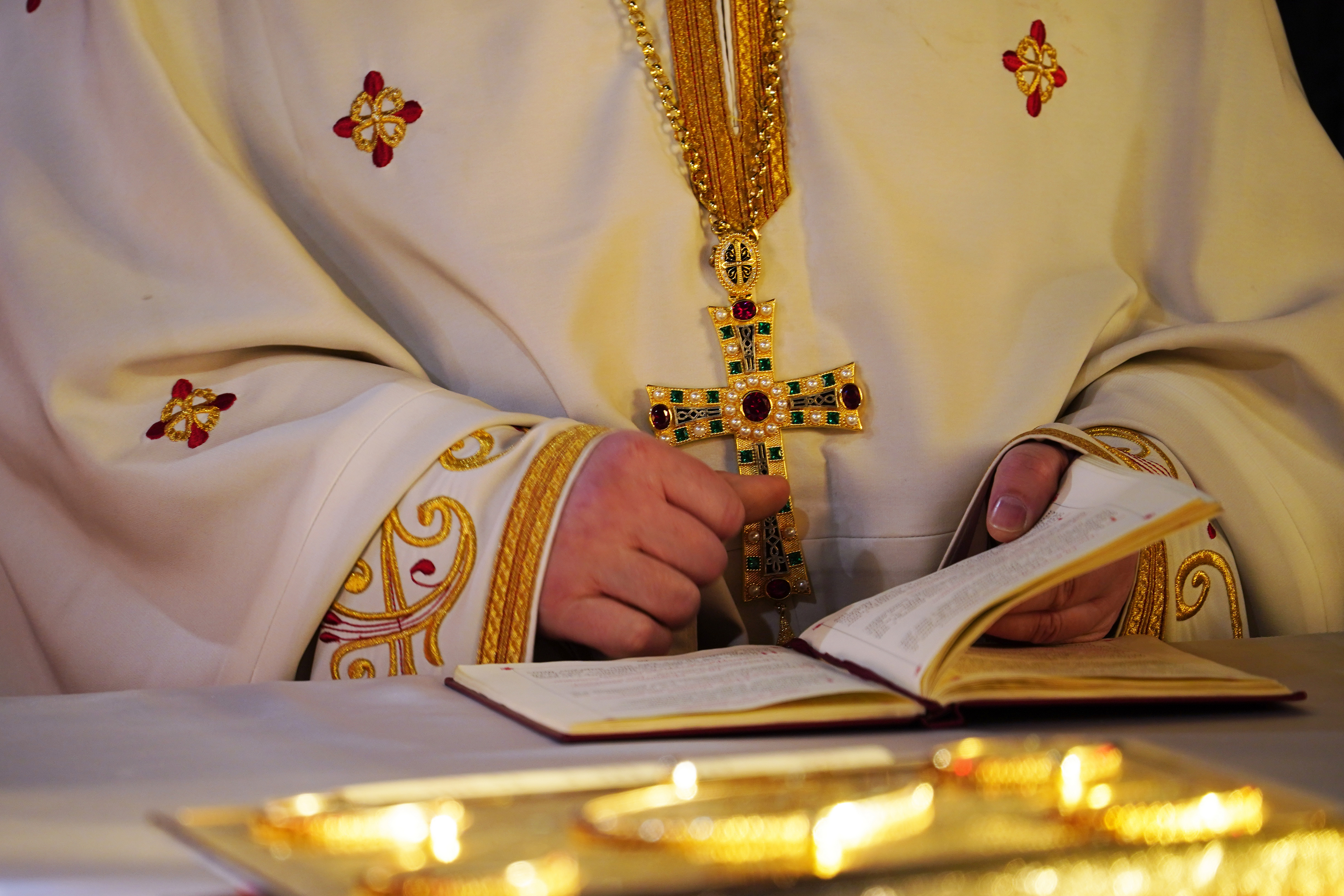 The Divine Liturgy in Sts. Kosma and Damian church in Weria