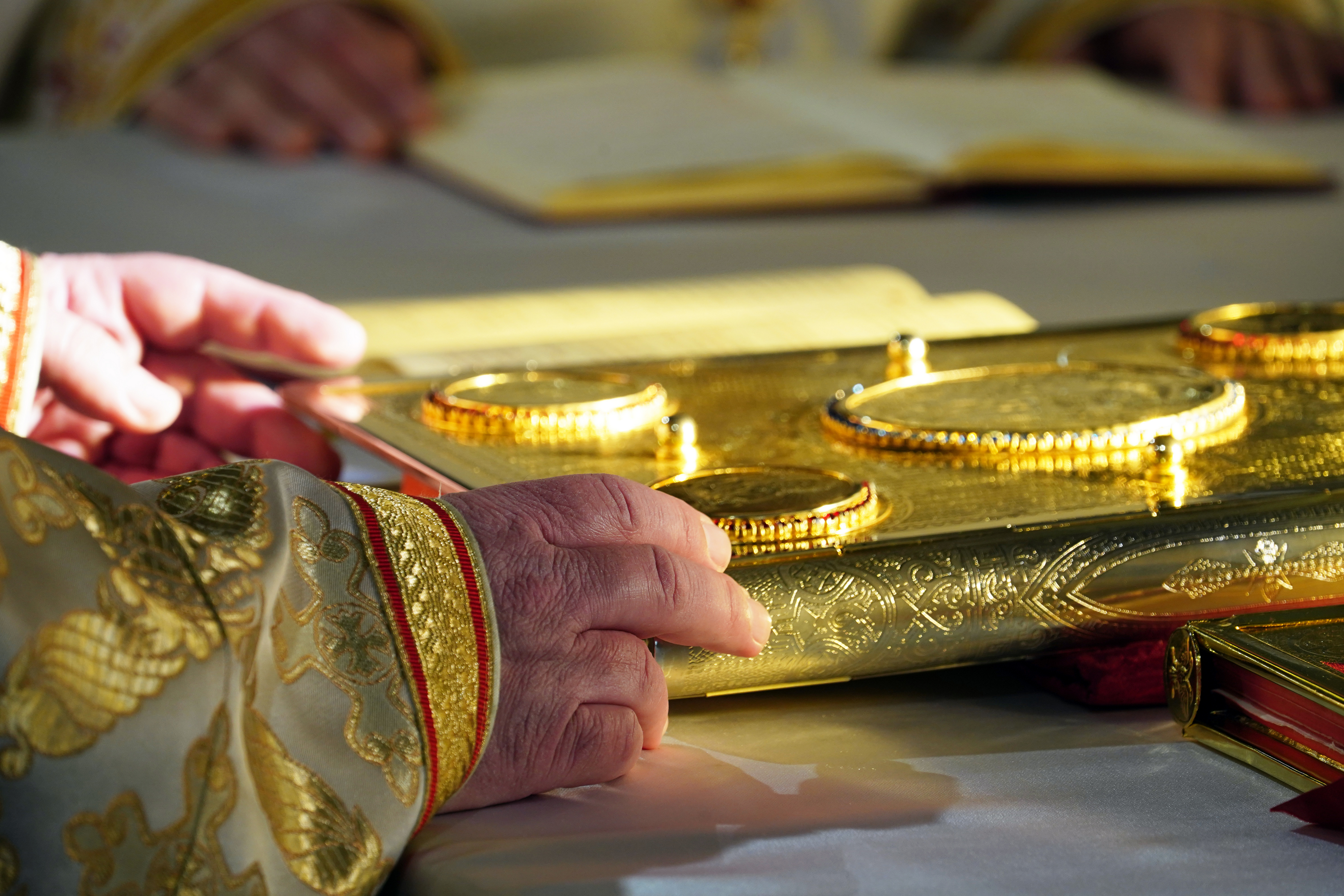 The Divine Liturgy in Sts. Kosma and Damian church in Weria