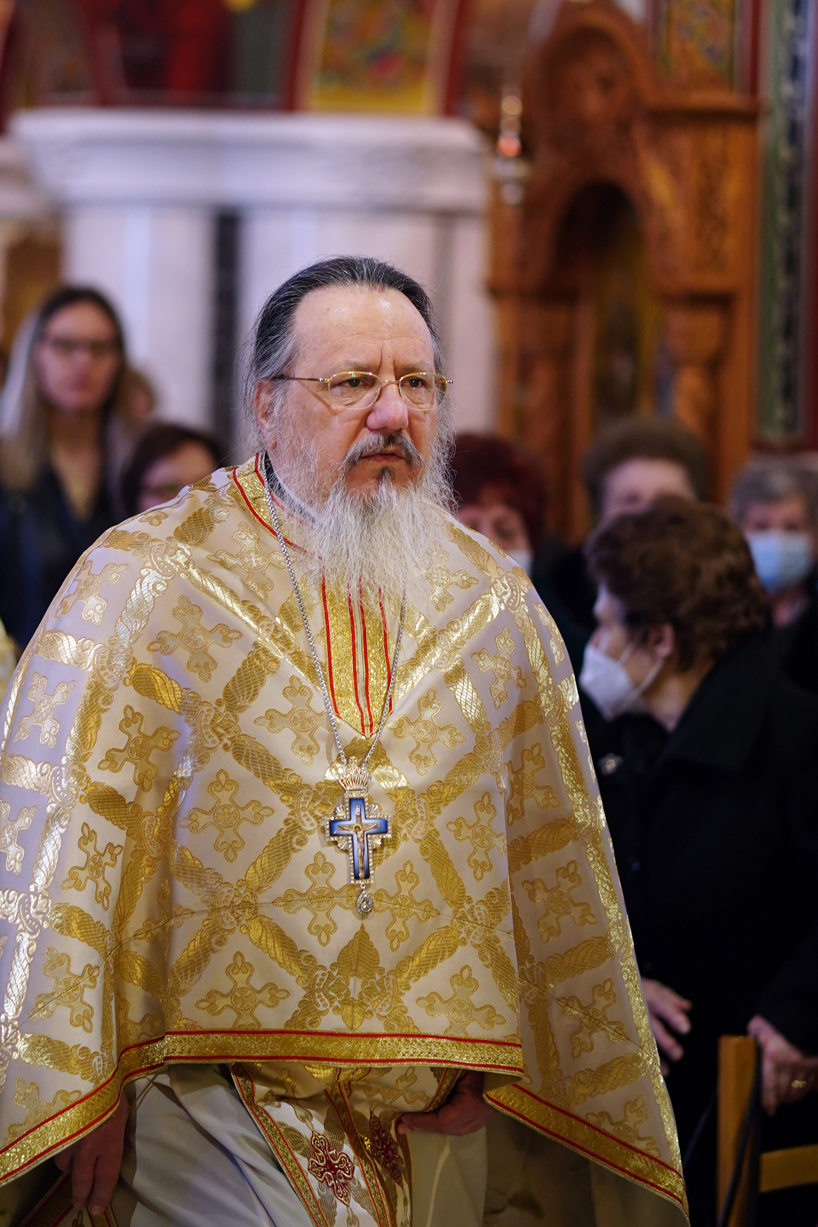 The Divine Liturgy in Sts. Cosma and Damian Orthodox church in Veria