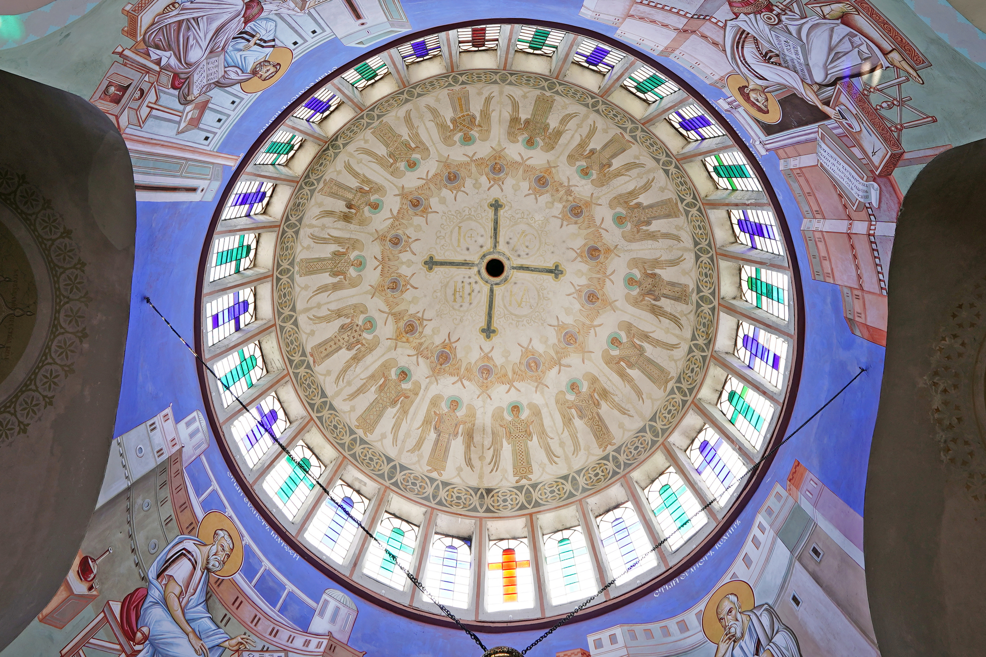 The fresco from the Orthodox church in Jałówka