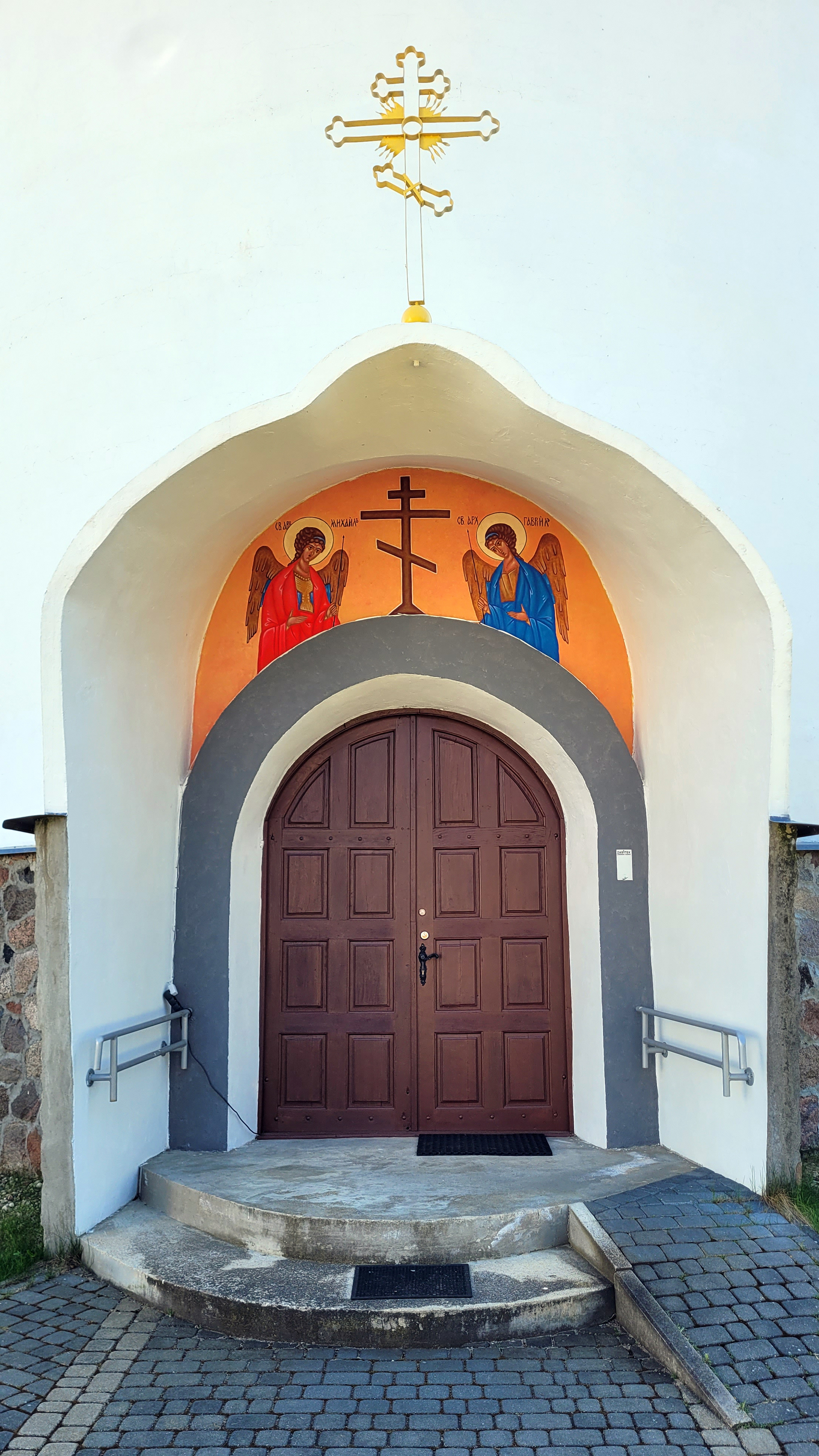 The entrence to the Orthodox church in Jałówka