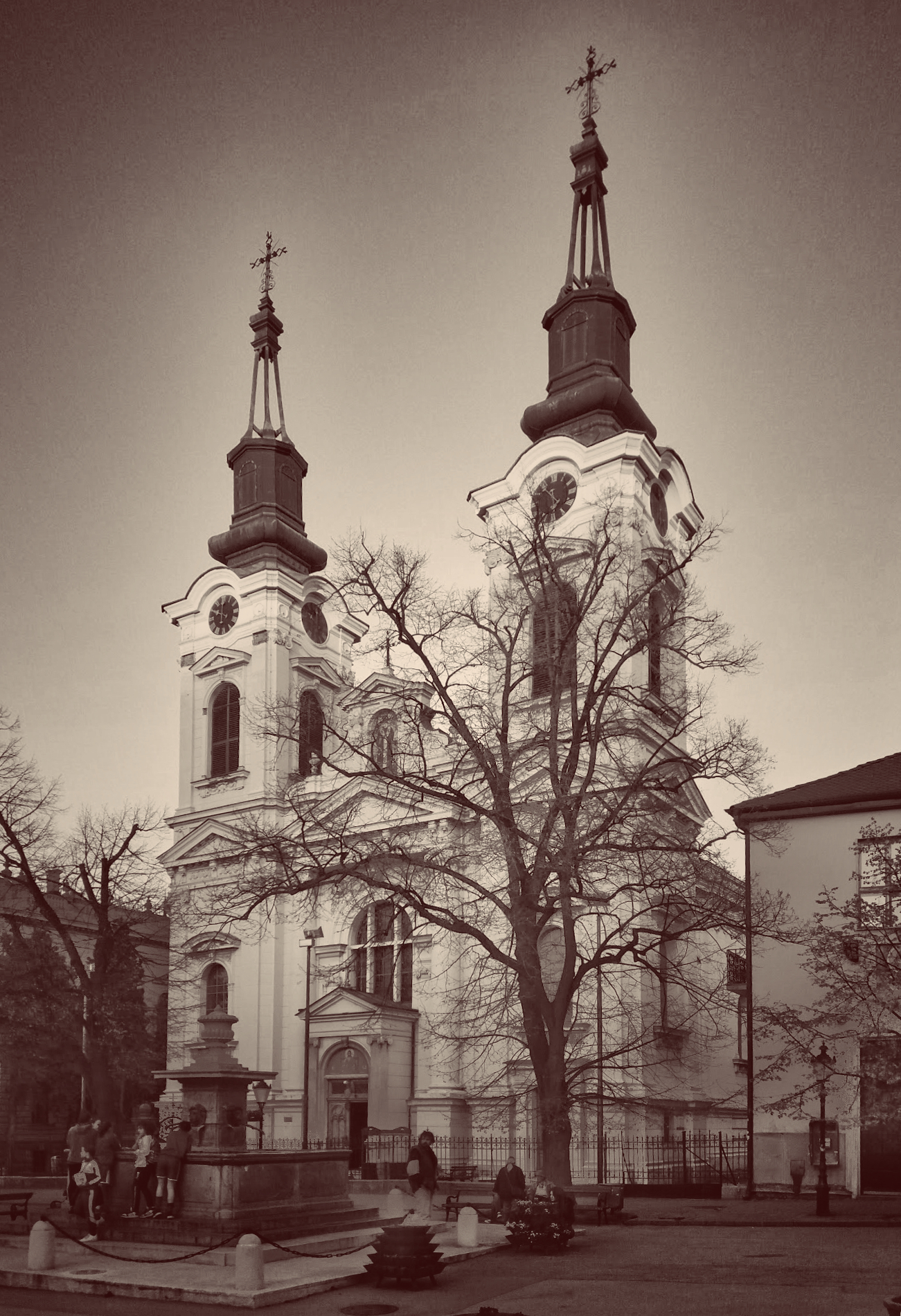 Чесма и Саборна Црква Свети Никола у Сремским Карловцима