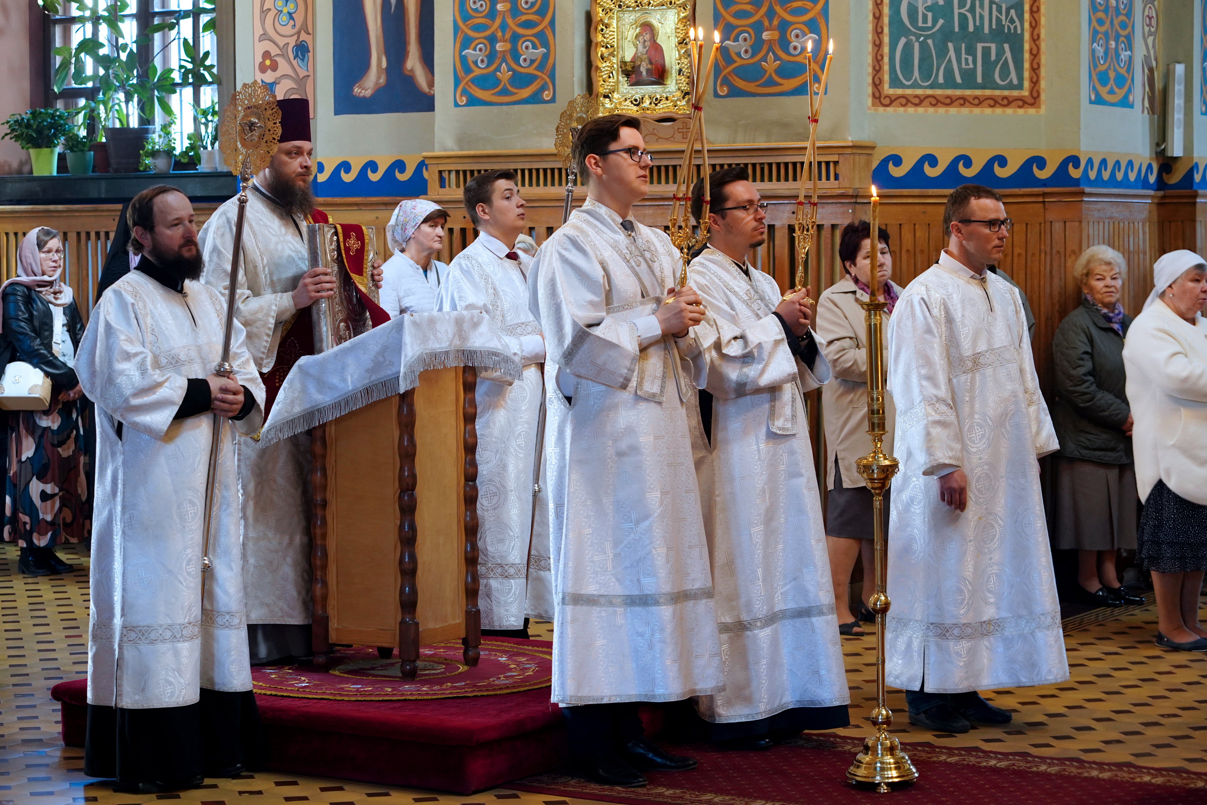 The Divine Liturgy in St. Nicholas cathedral in Bialystok - the day of the meedle of Paschal period 