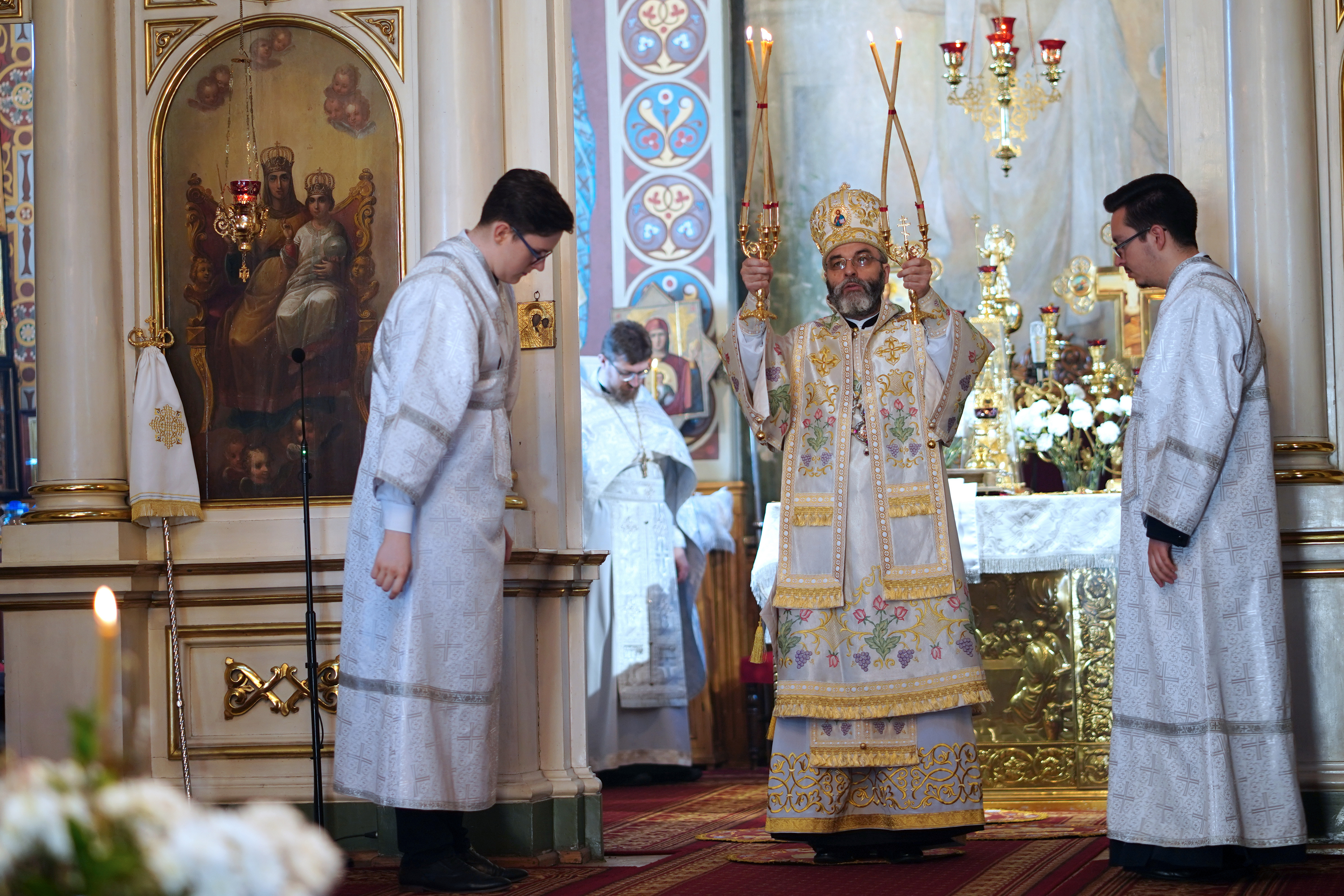 The Divine Liturgy in St. Nicholas cathedral in Bialystok - the day of the meedle of Paschal period 