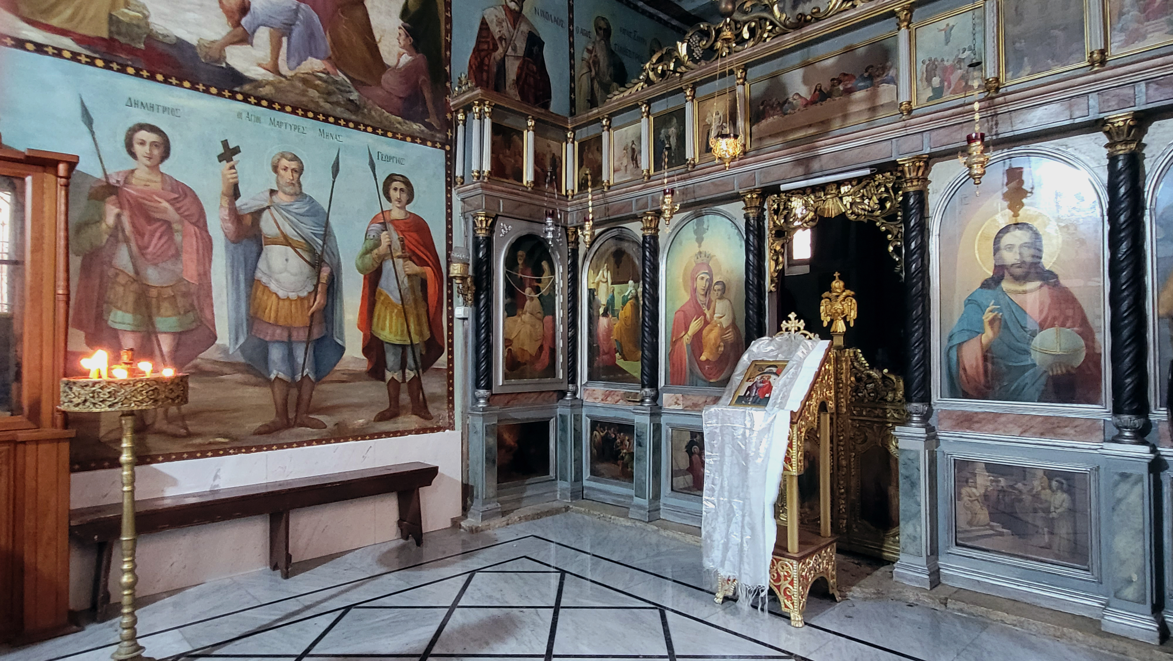 The Orthodox church over the house of Joachim and Anna in Jerusalem 