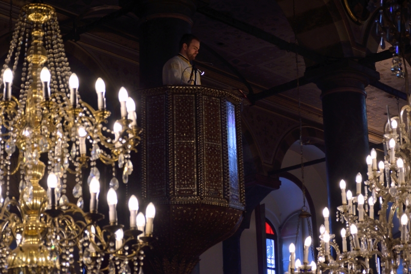 Deacon chanting Gospel, the Ecumenical Patriarchate, 1st January 2023