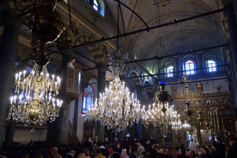 Liturgy in the Constantinople cathedral on 1st. January - st. Basil feast