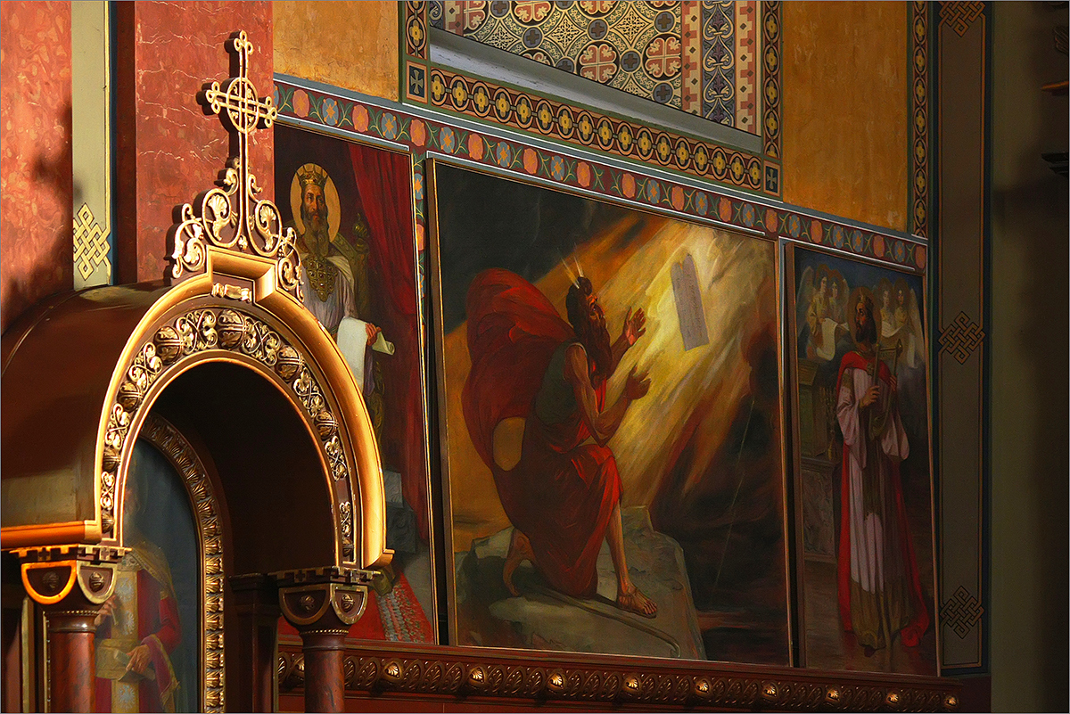 St. Nicholas Orthodox Cathedral in Sremski Karlovci-Moses Receiving the Tablets of the Law
