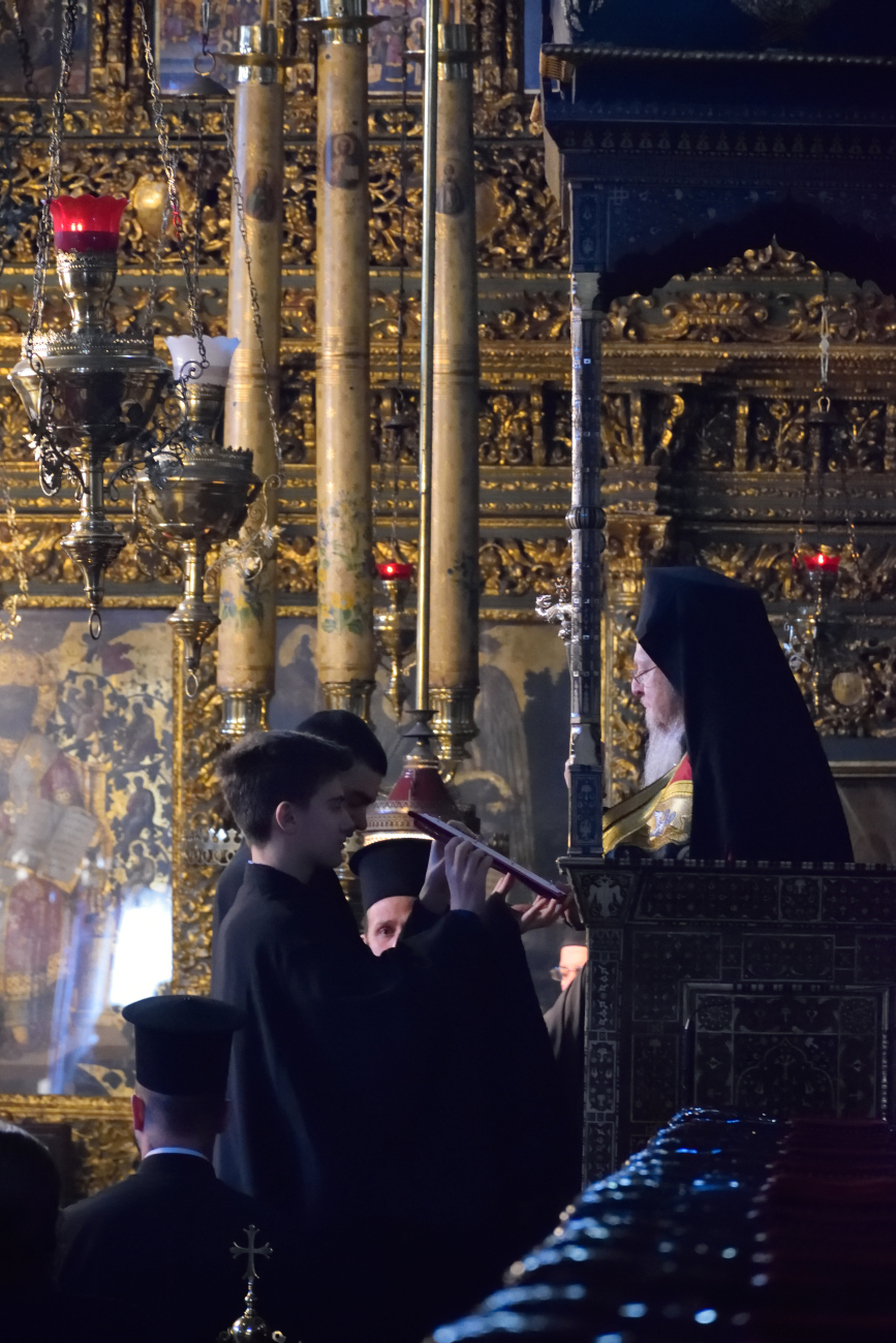 Patriarch Bartholomew and chanters, Constantinople 2023
