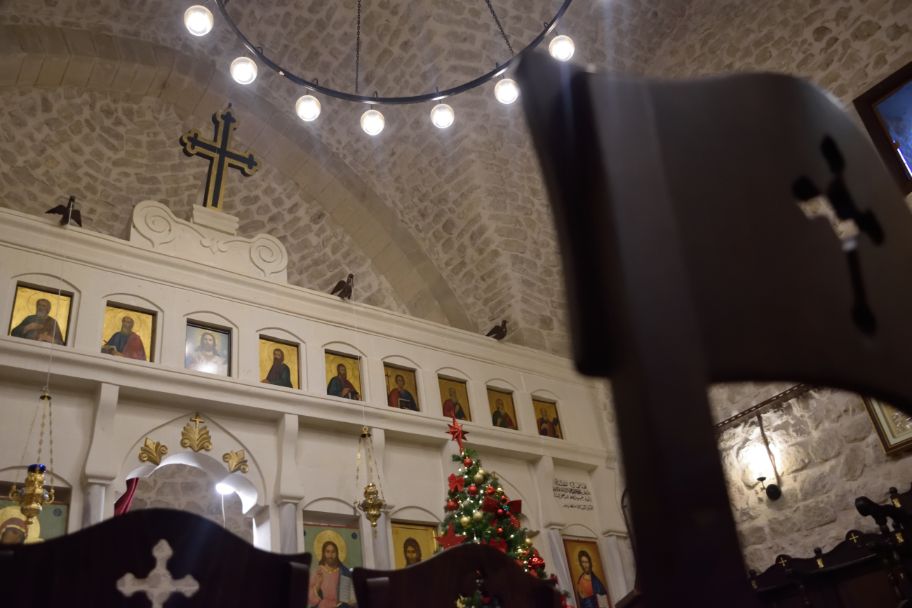 Ikonostas cerkwi Zaśnięcia Bogurodzicy w Tokacli, styczeń 2023