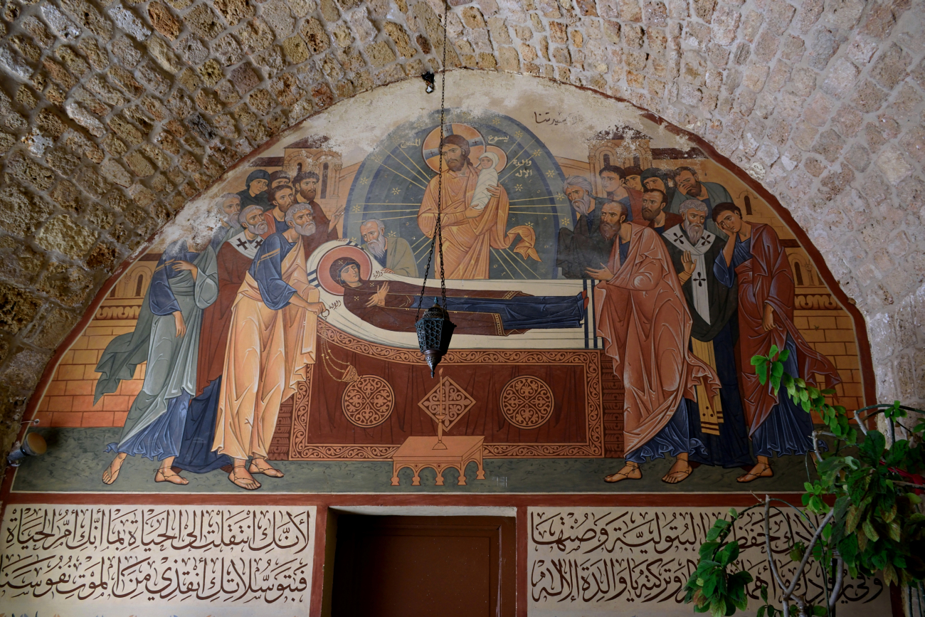 Fresk Zaśnięcia Bogurodzicy w monasterze Sajjidat an-Natur