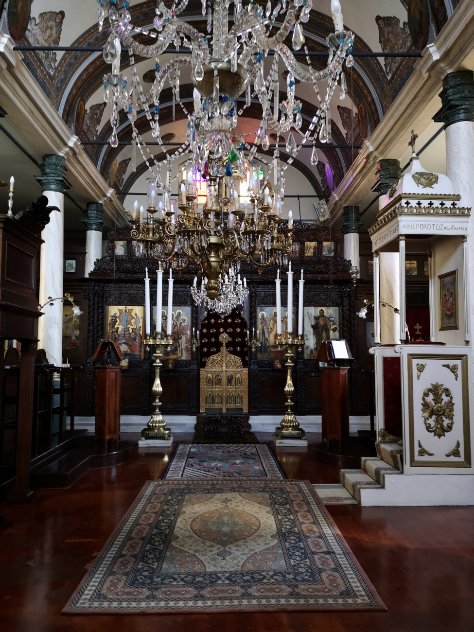 Interior of the Transfiguration monastery, Buyukada 2023