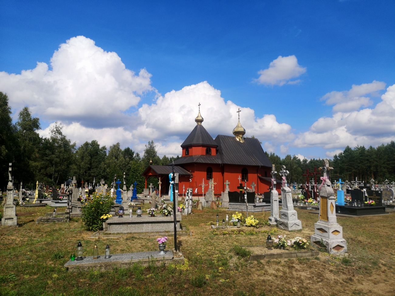 Orthodox church and cemetery in Czeremcha-Wieś