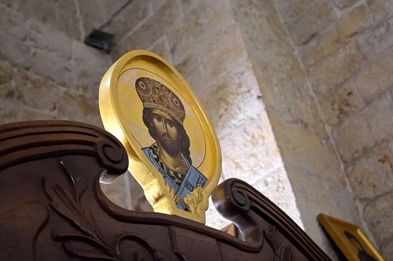 Chrystus - część ikonostasu w monasterze An-Nurijje