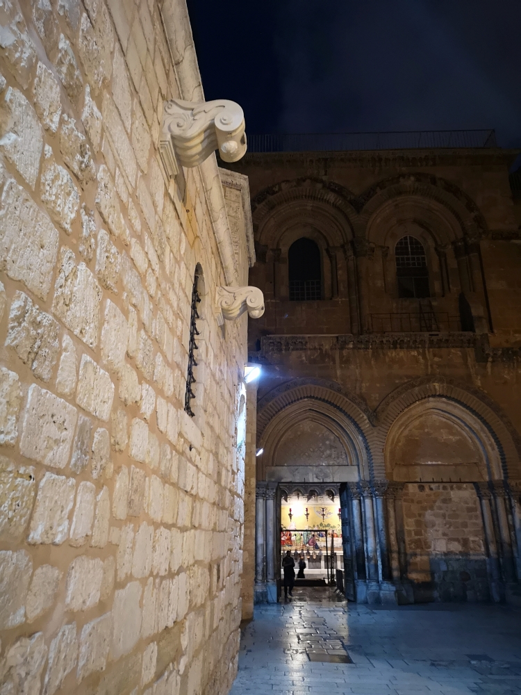 Entrance to the Holy Resurrection church in Jerusalem, May 2023