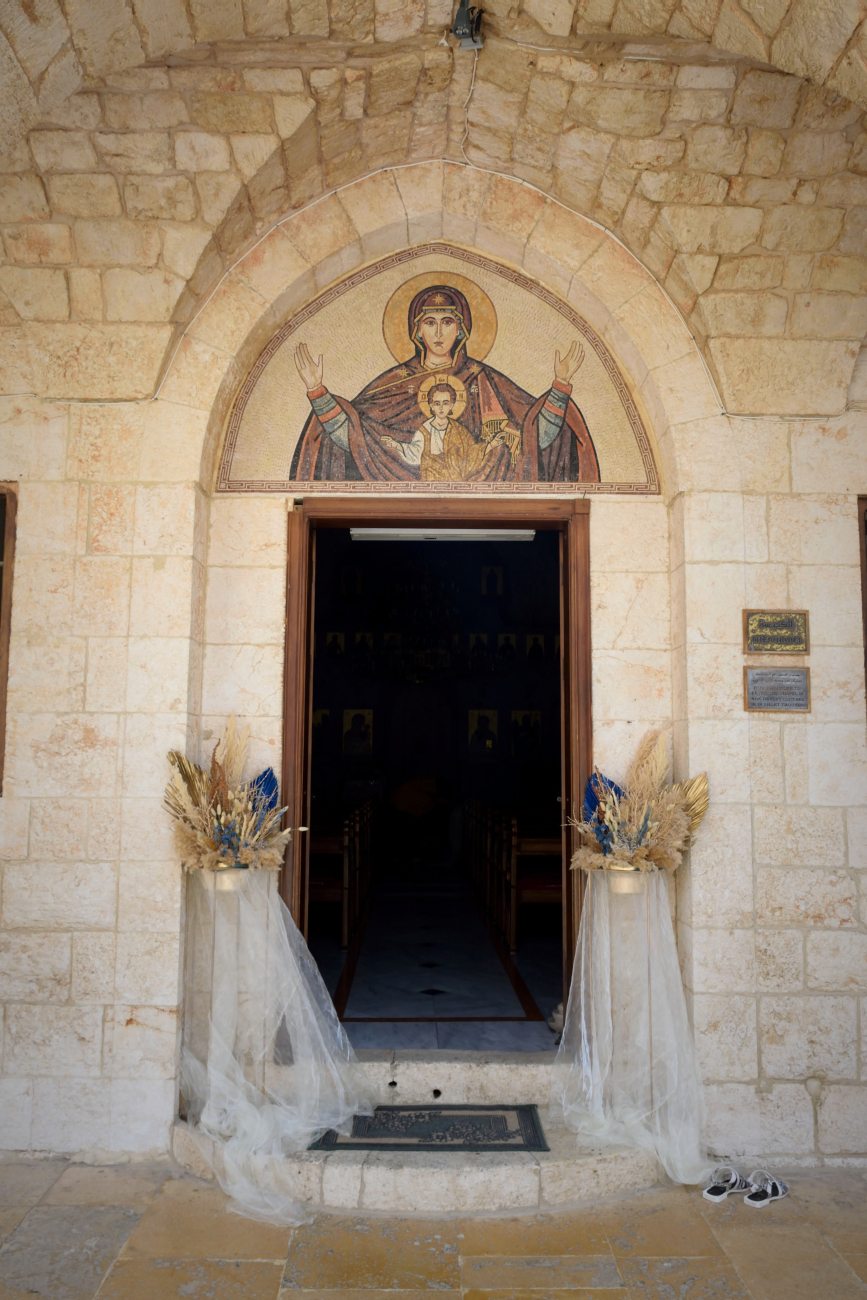 Wejście do cerkwi monasteru An-Nurijje, 2022