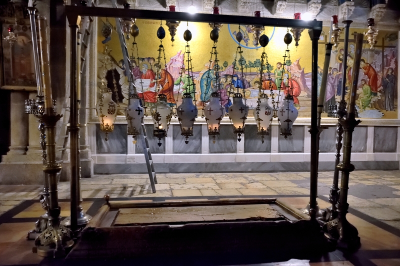 Holy Sepulchre - the stone of the anointment, May 2023