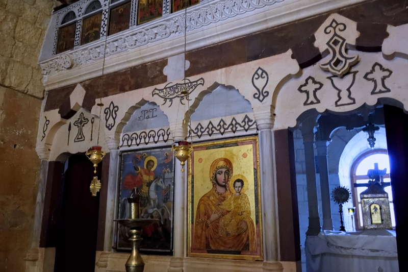 Part of iconostasis in st. George church in Balamand, 2022