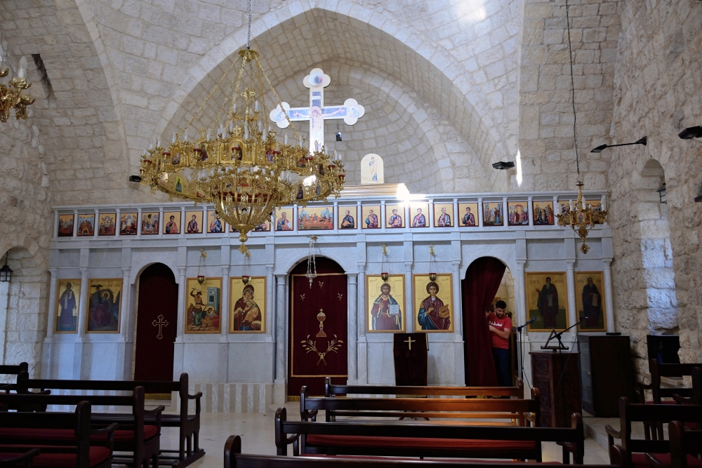 Iconostasis of st. John the Baptist Orthodox church in Amioun