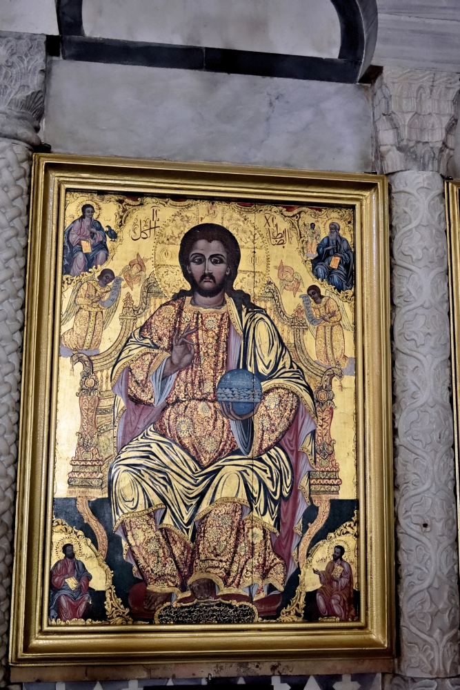 Christ icon in st. George cathedral in Al-Mina