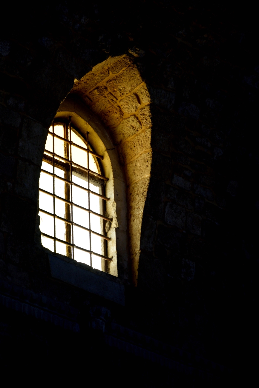 Window of st. George cathedral in Al-Mina