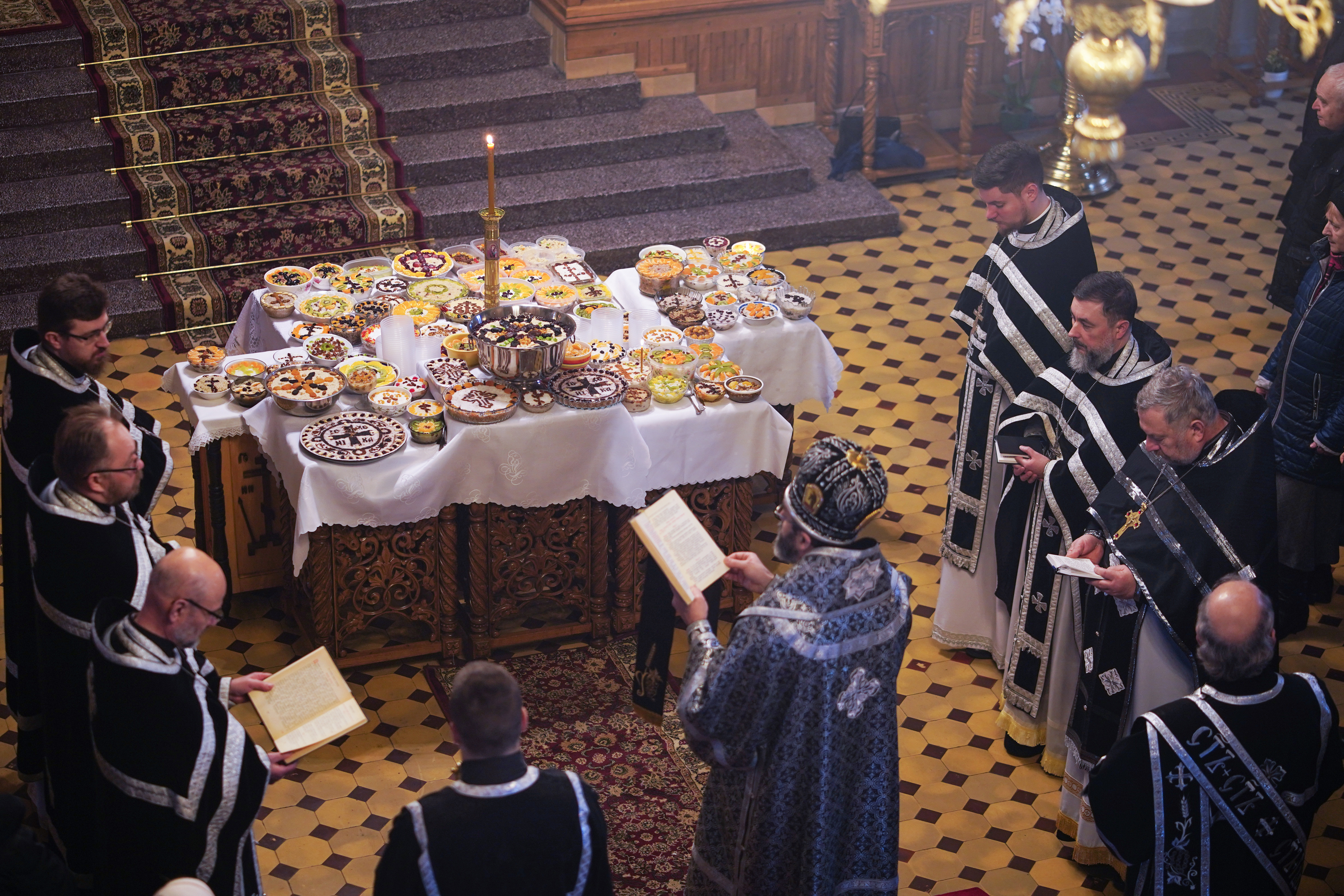 Blessing of kolivo in the momory of St. Thedore Thyrone in St. Nicholas Cathedral in Białystok