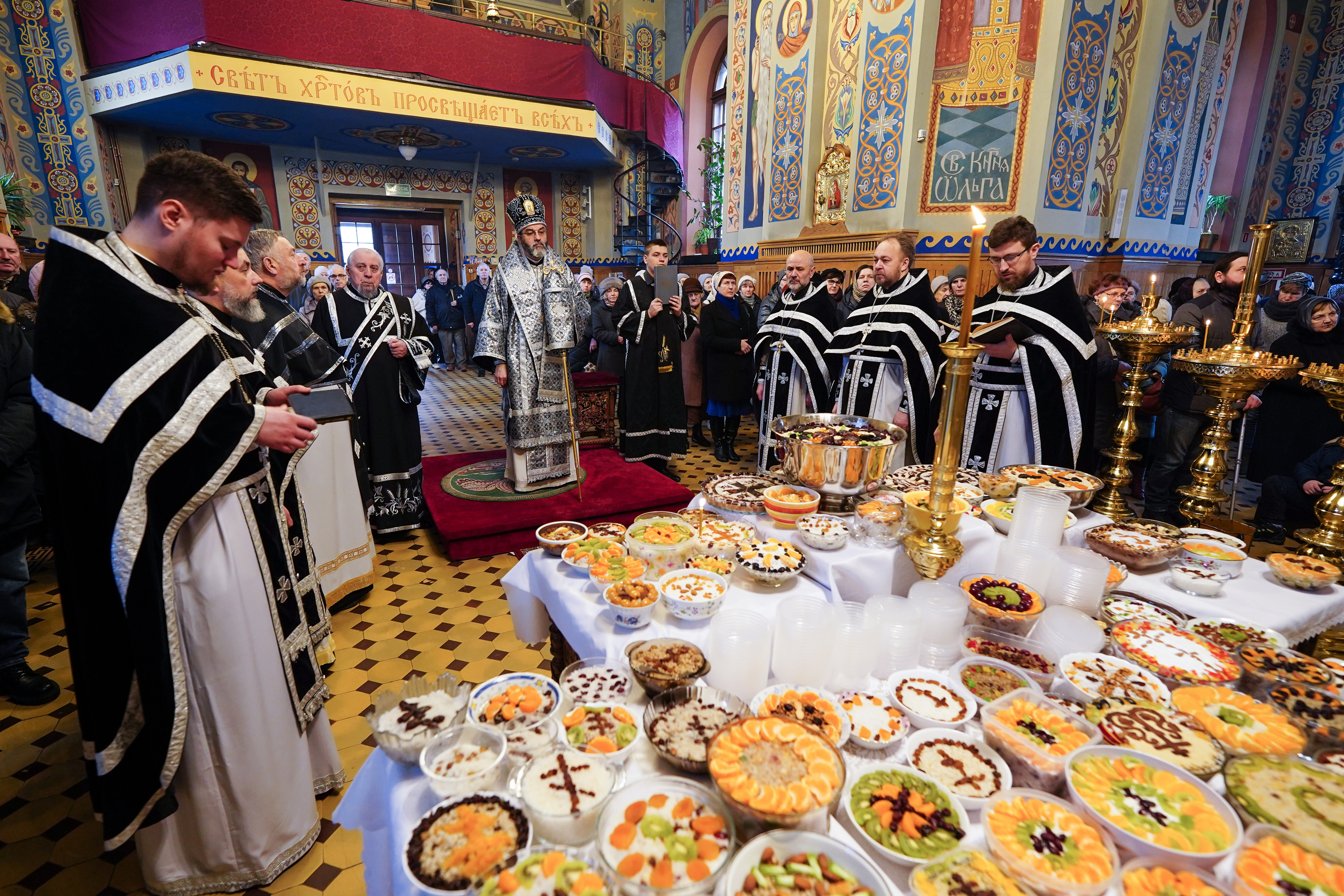 Blessing of kolivo in the momory of St. Thedore Thyrone in St. Nicholas Cathedral in Białystok