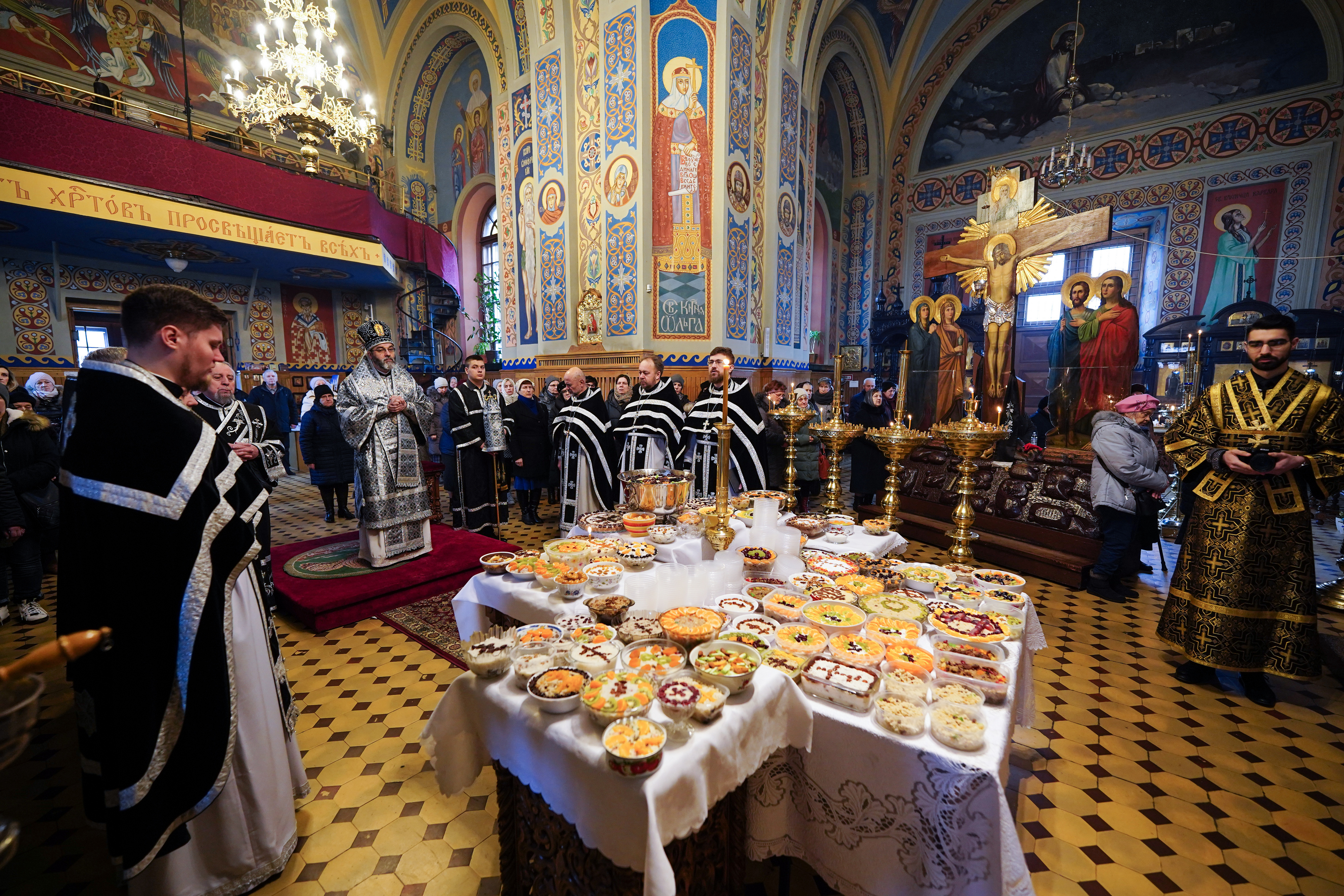 Blessing of kolivo in the momory of St. Thedore Thyrone in St. Nicholas Cathedral in Białystok