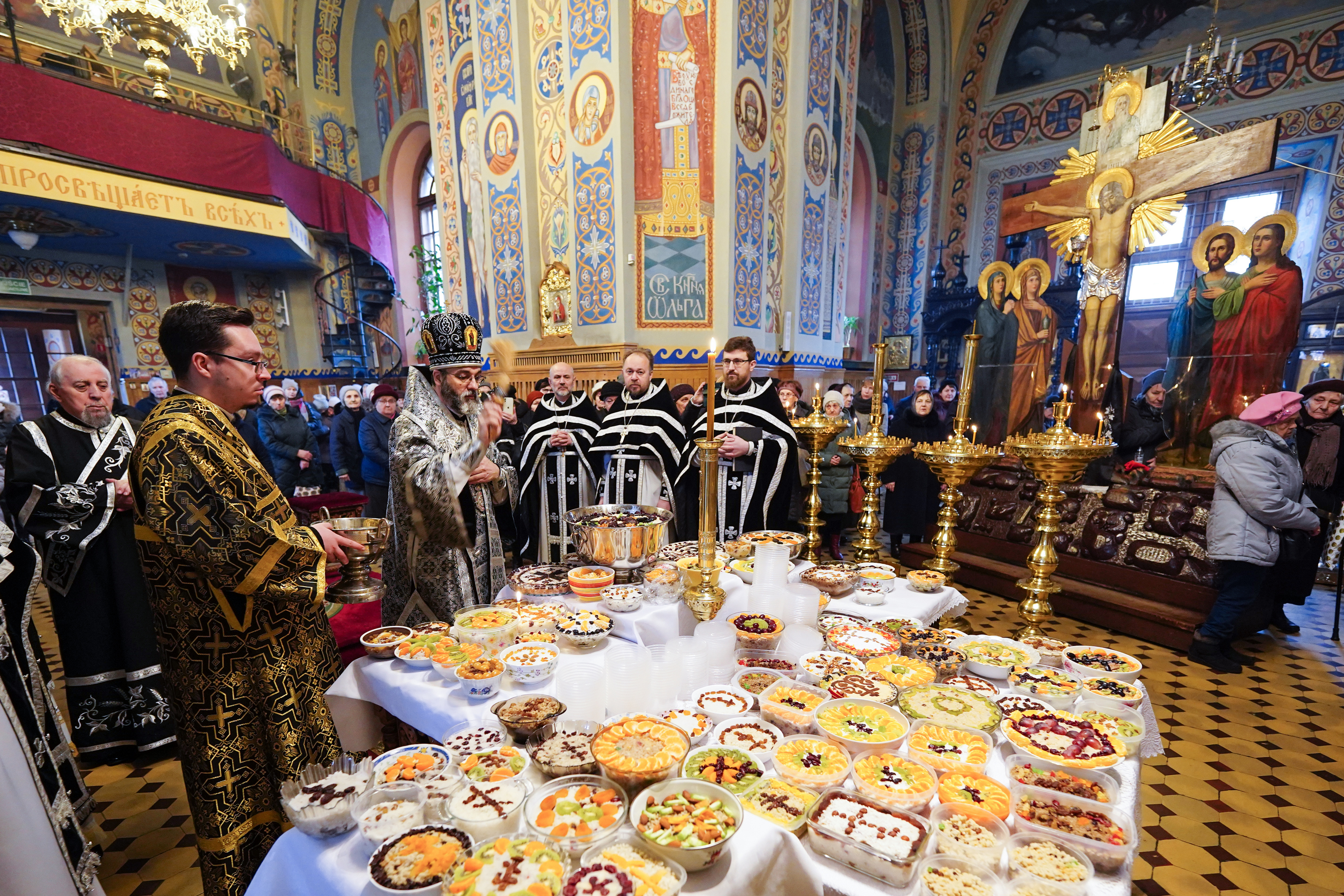 Blessing of kolivo in the momory of St. Thedore Thyrone in St. Nicholas Cathedral in Białystok