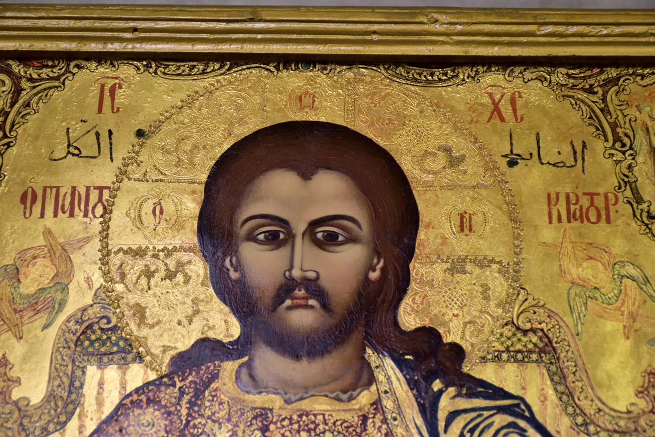 Ikona Chrystusa w cerkwi proroka Eliasza w Trypolisie
