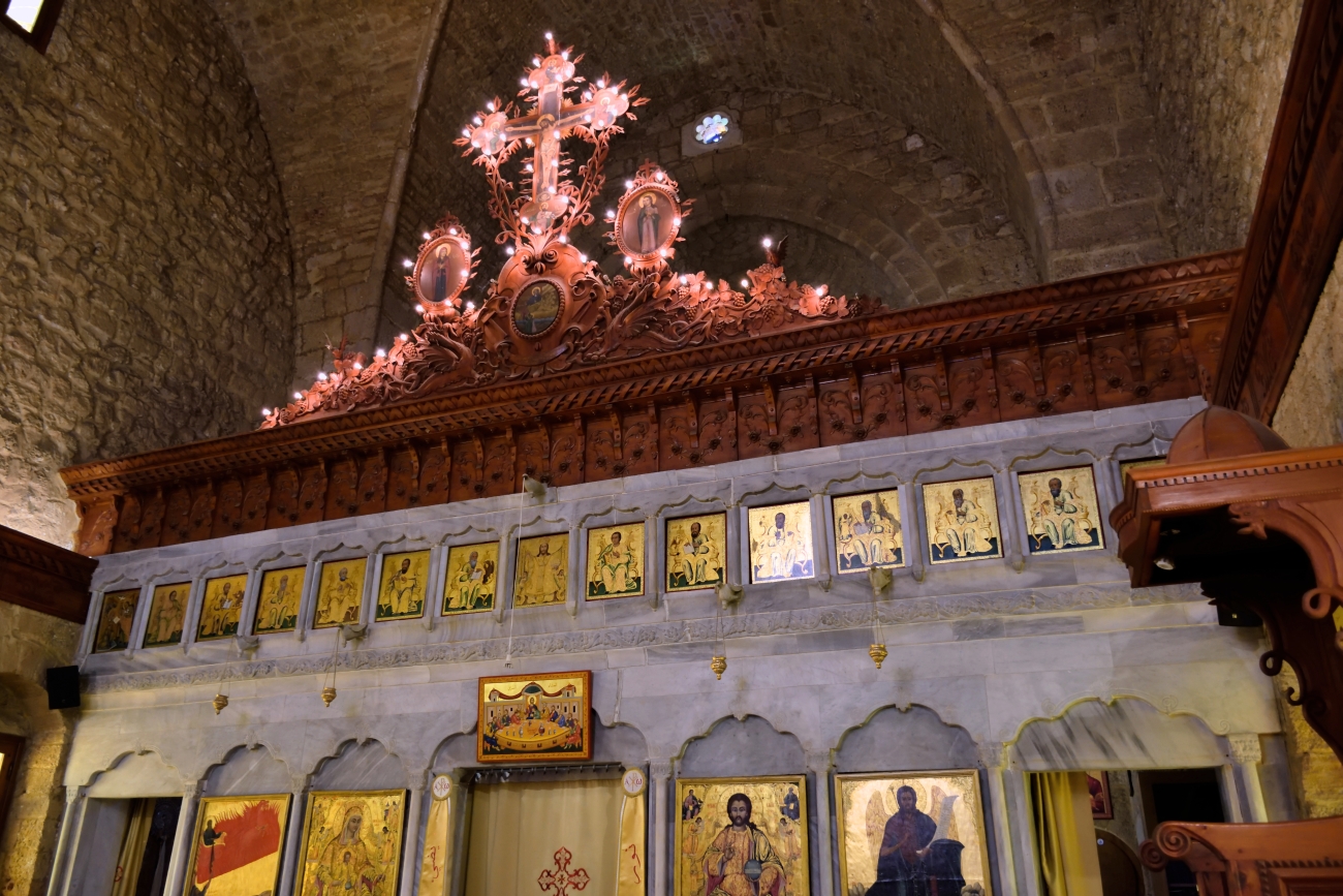 Iconostasis of saint Elias Orthodox church in Tripoli, 2022