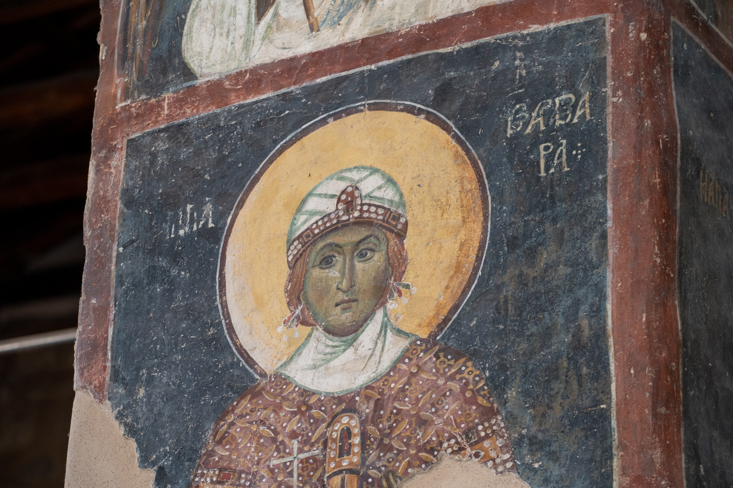 Frescoes in the old cathedral in Veria
